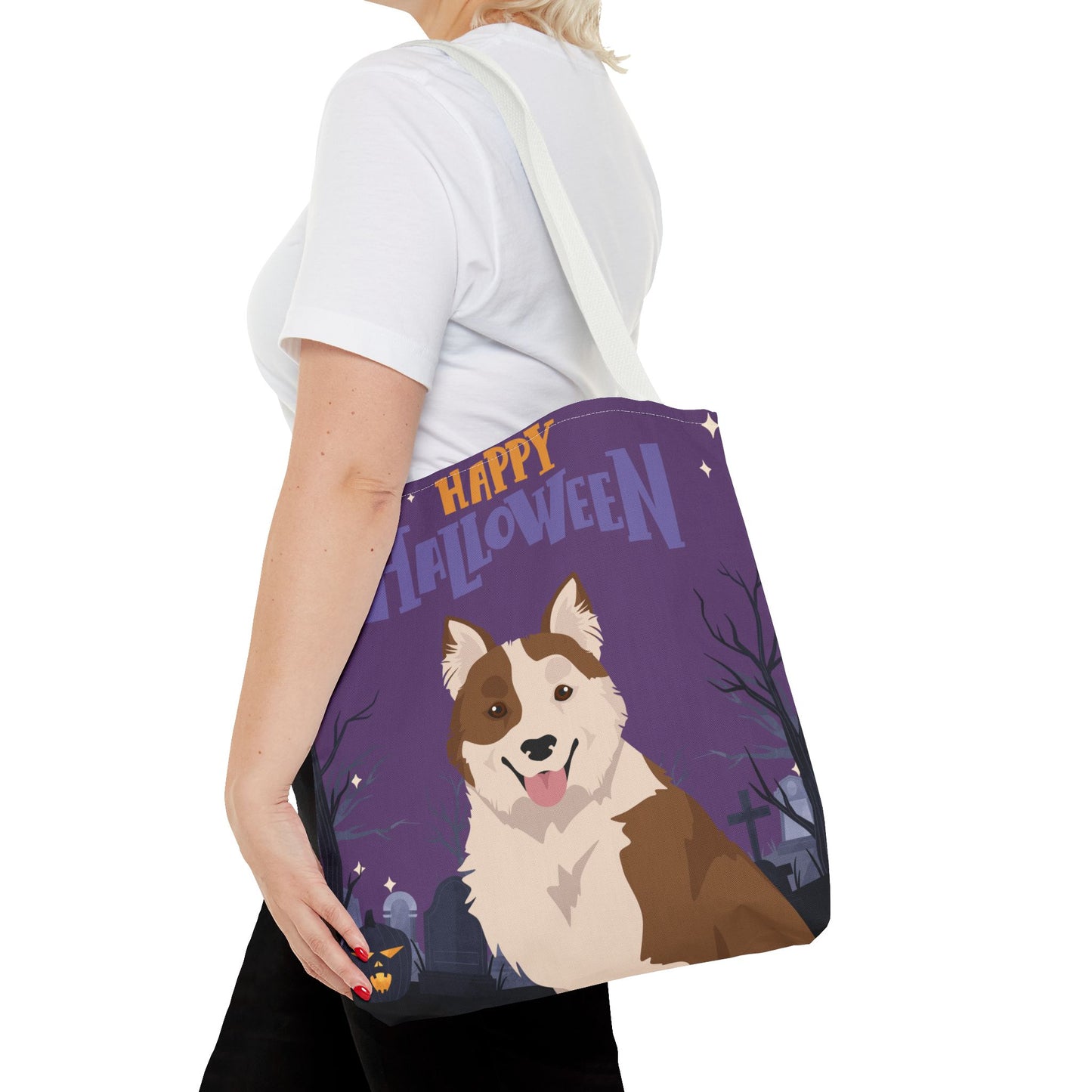 Elo Dog Happy Halloween Tote Bag 16x16
