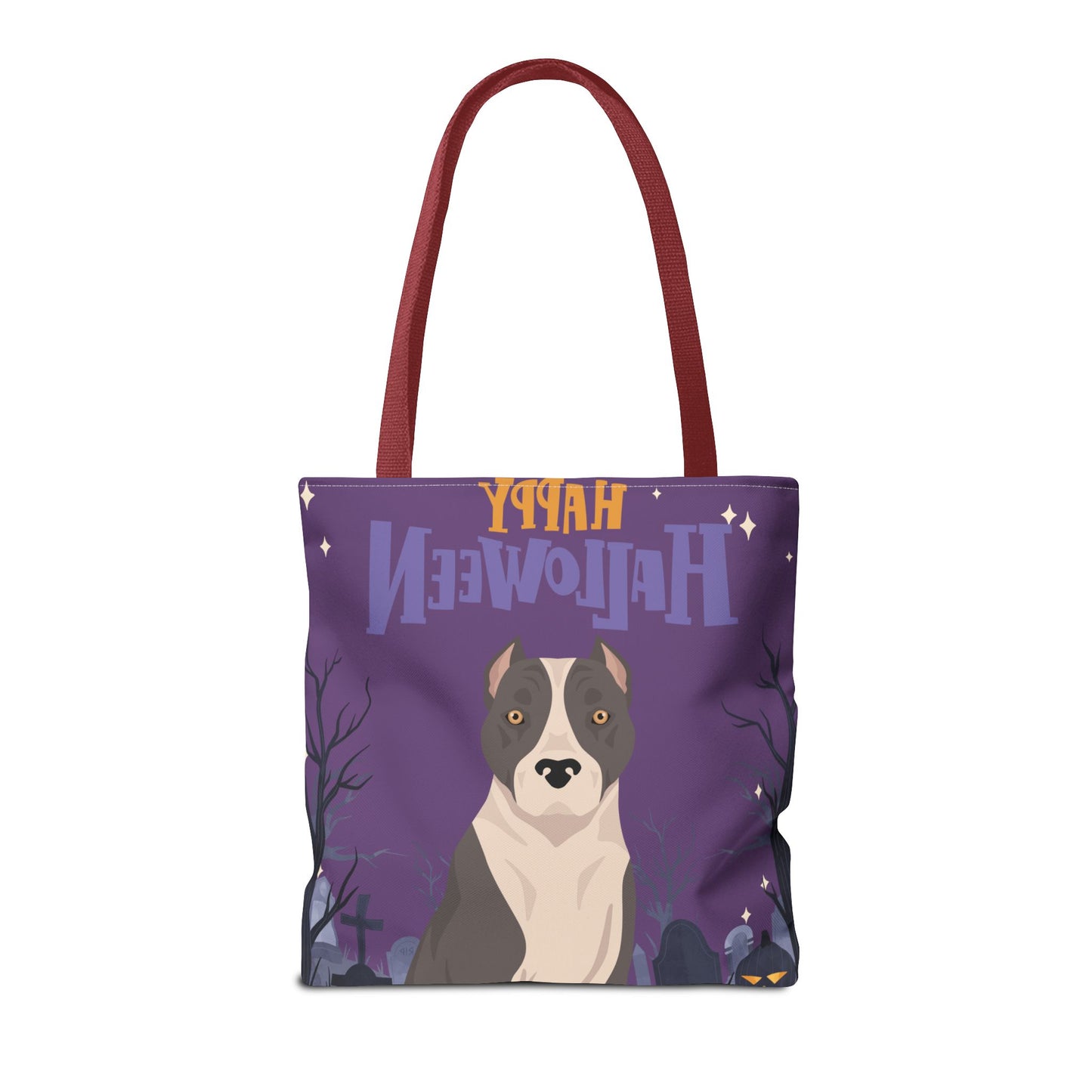 American Staffordshire Terrier Dog Happy Halloween Tote Bag 16x16
