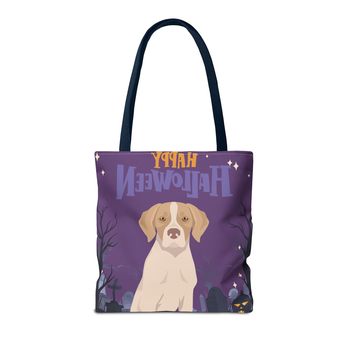 Pointer Dog Happy Halloween Tote Bag 16x16