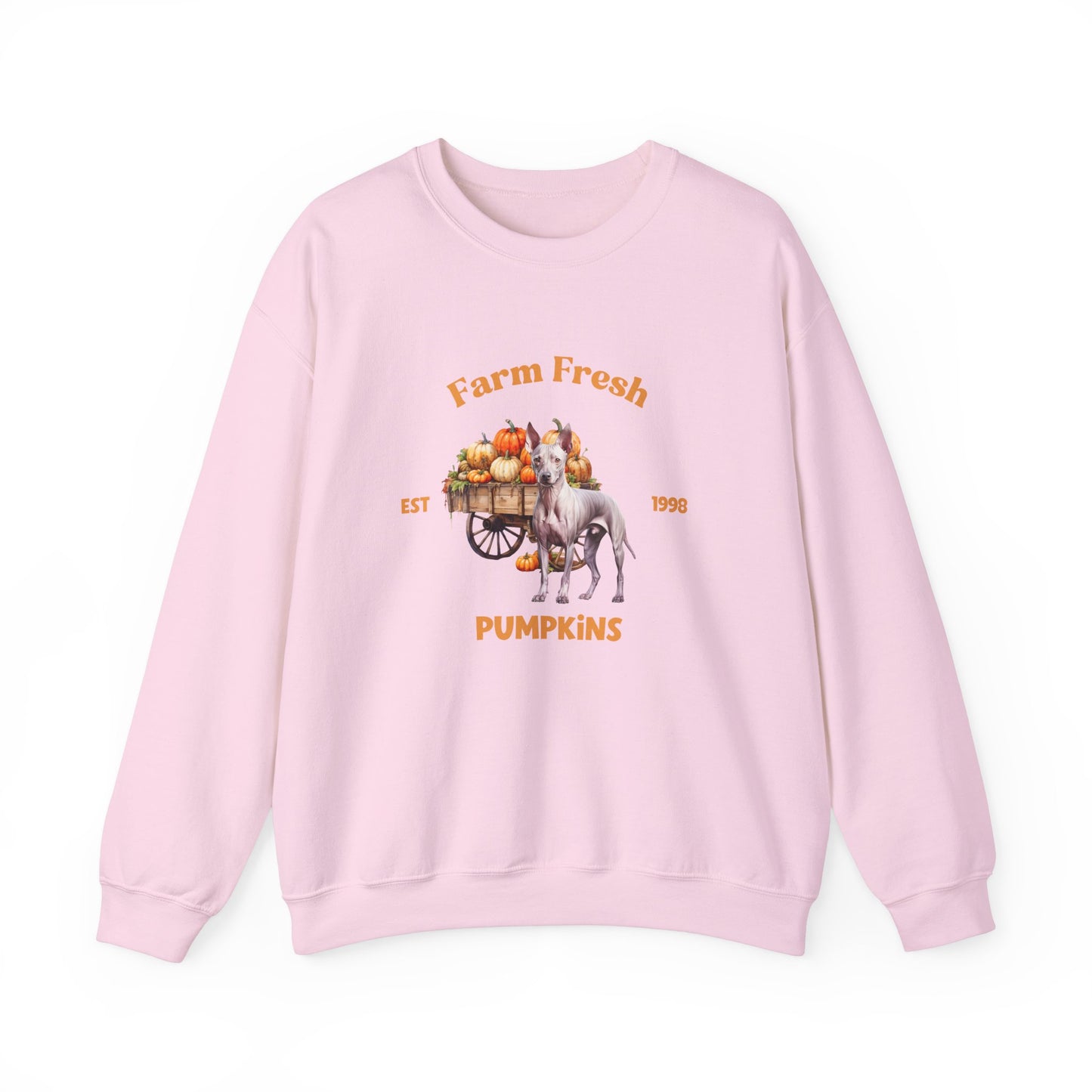 American Hairless Terrier Dog Fall Unisex Heavy Blend Crewneck Sweatshirt