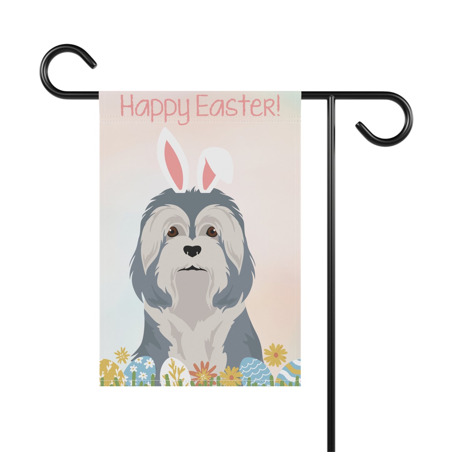 Lowchen Dog Happy Easter Garden Flag