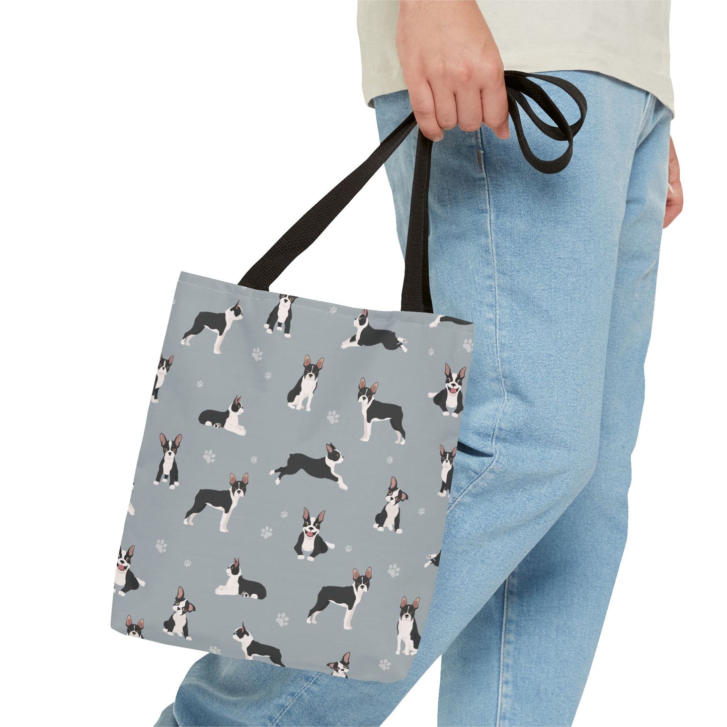 Boston Terrier Dog Tote Bag, Terrier Dog Mom Gift