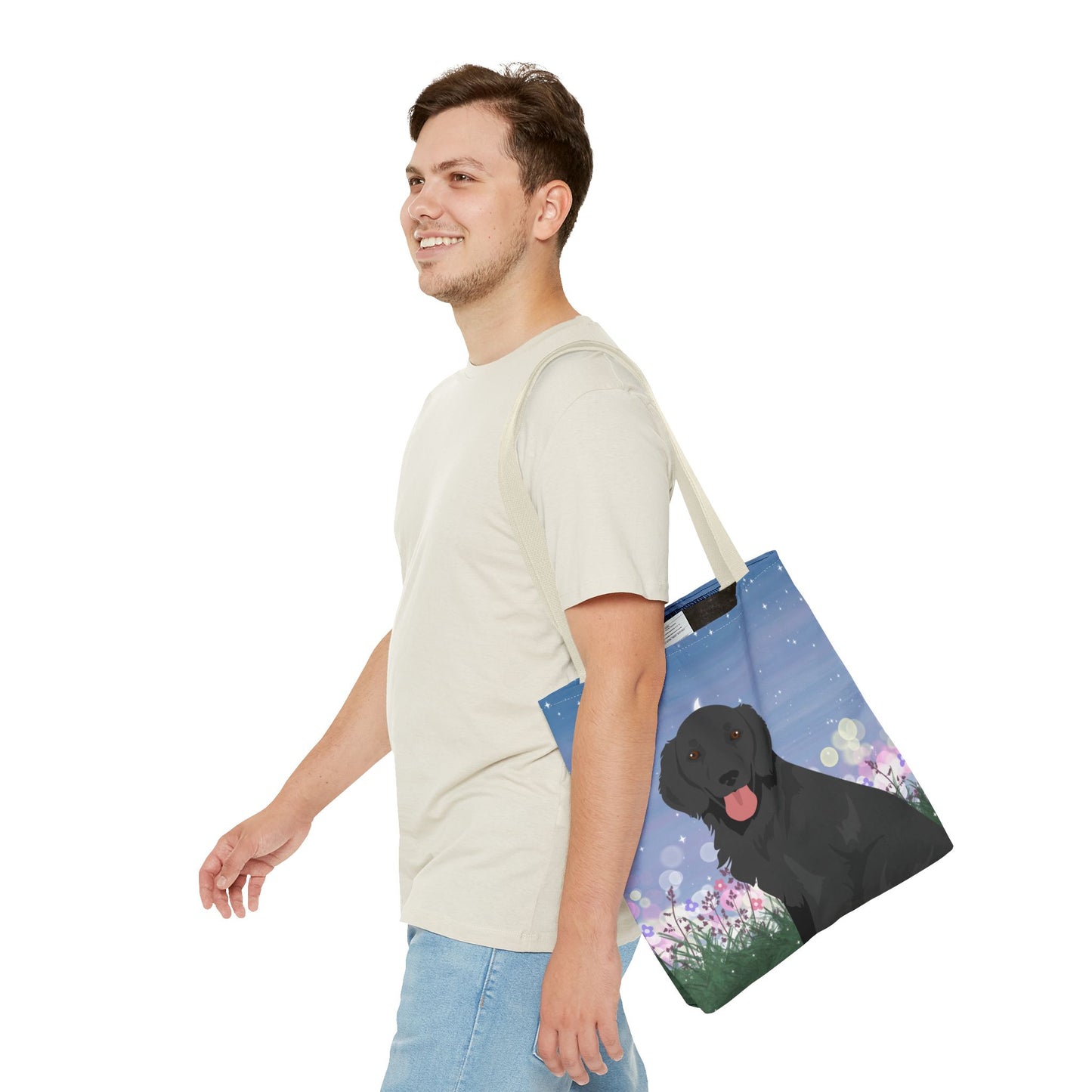 Flat-coated Retriever Dog Tote Bag 16x16