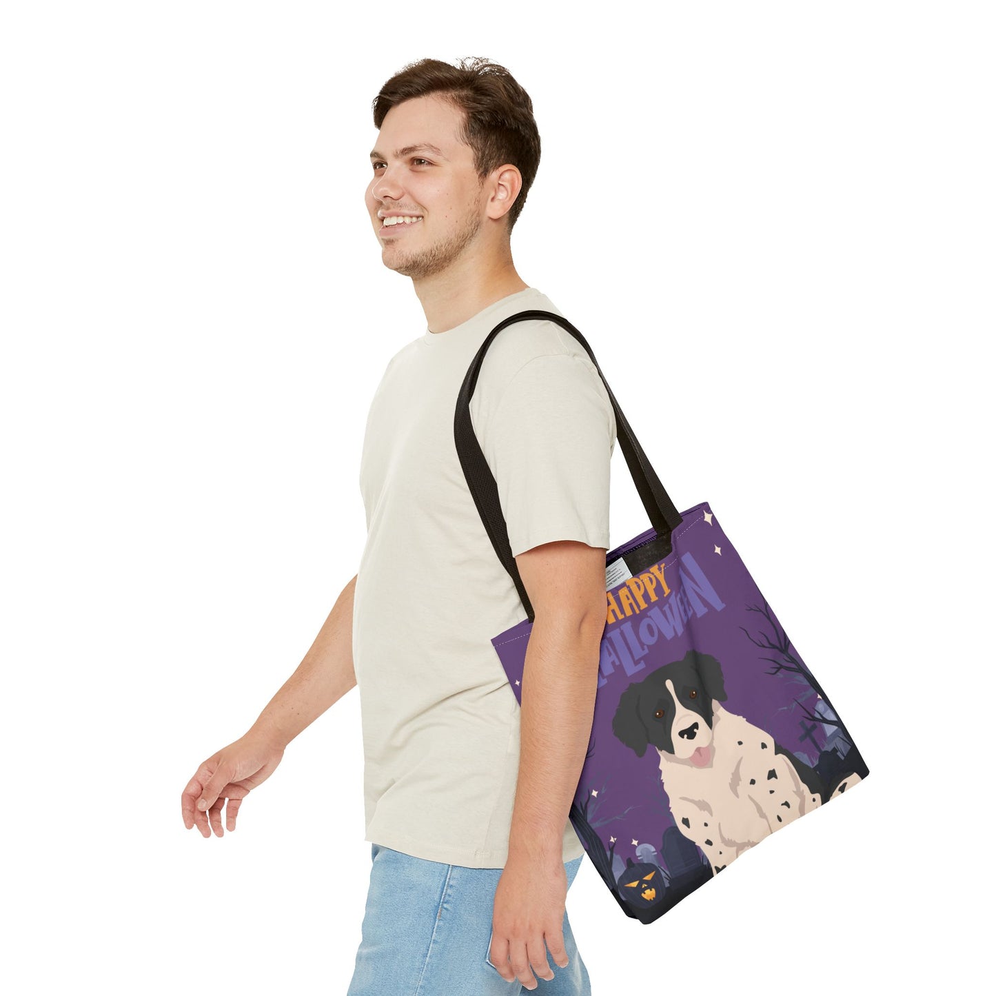 Wetterhoun Dog Happy Halloween Tote Bag 16x16
