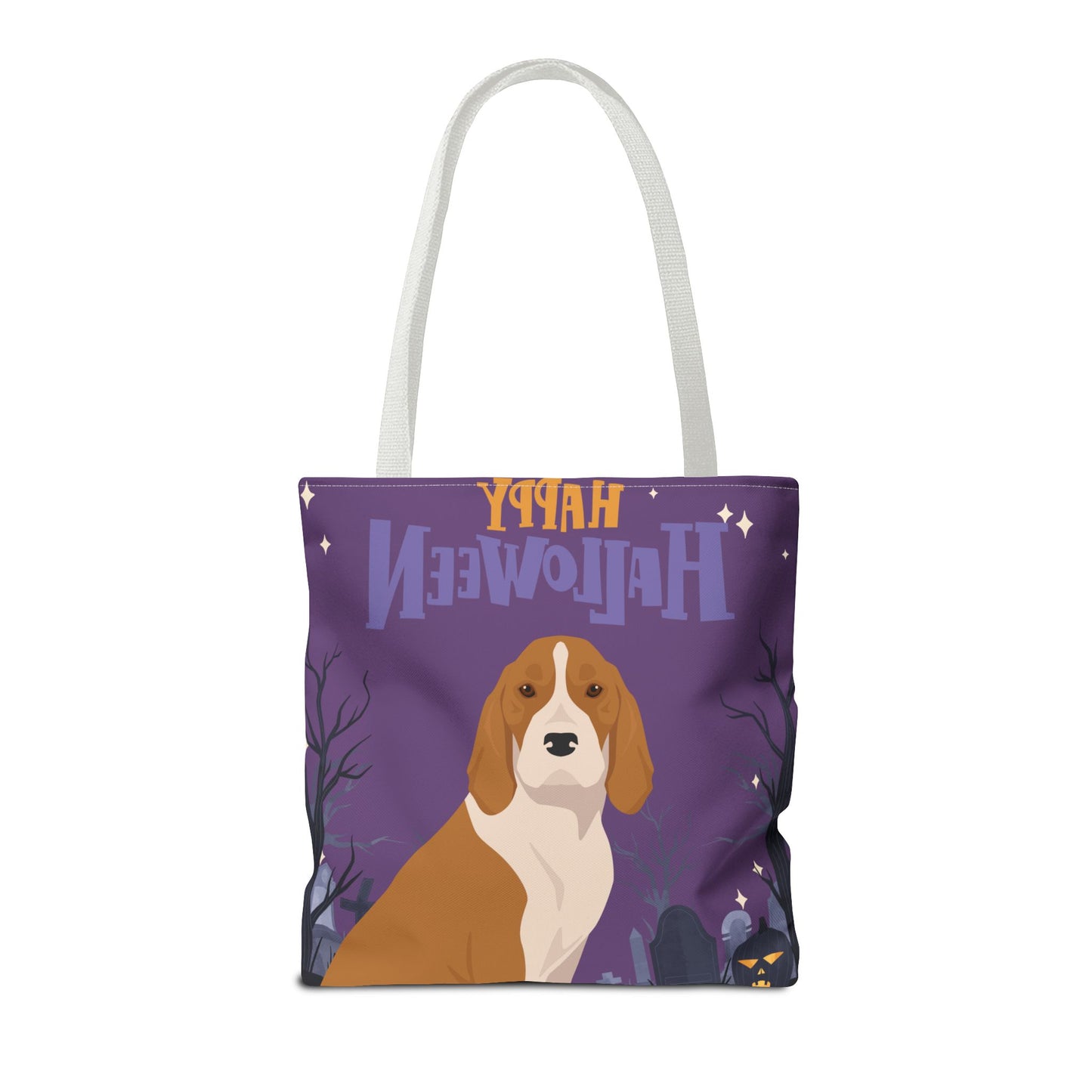 American English Coonhound Dog Happy Halloween Tote Bag 16x16