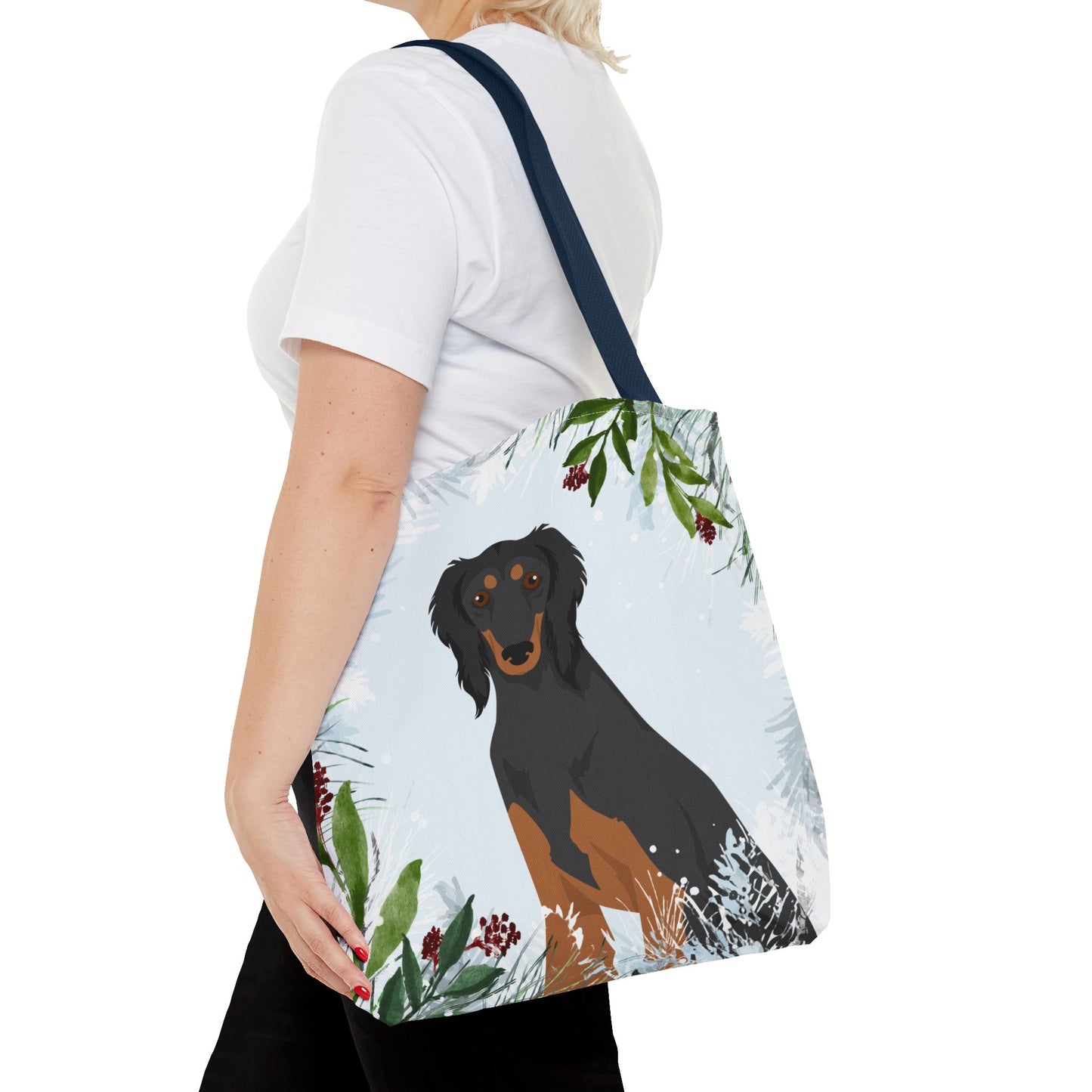 Saluki Dog Christmas Holiday Tote Bag 16x16