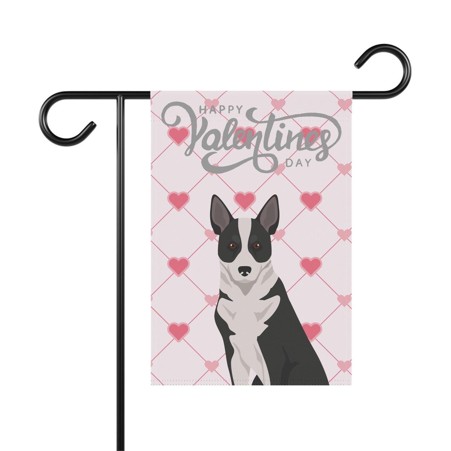 Canaan Dog Valentines Day Garden Flag