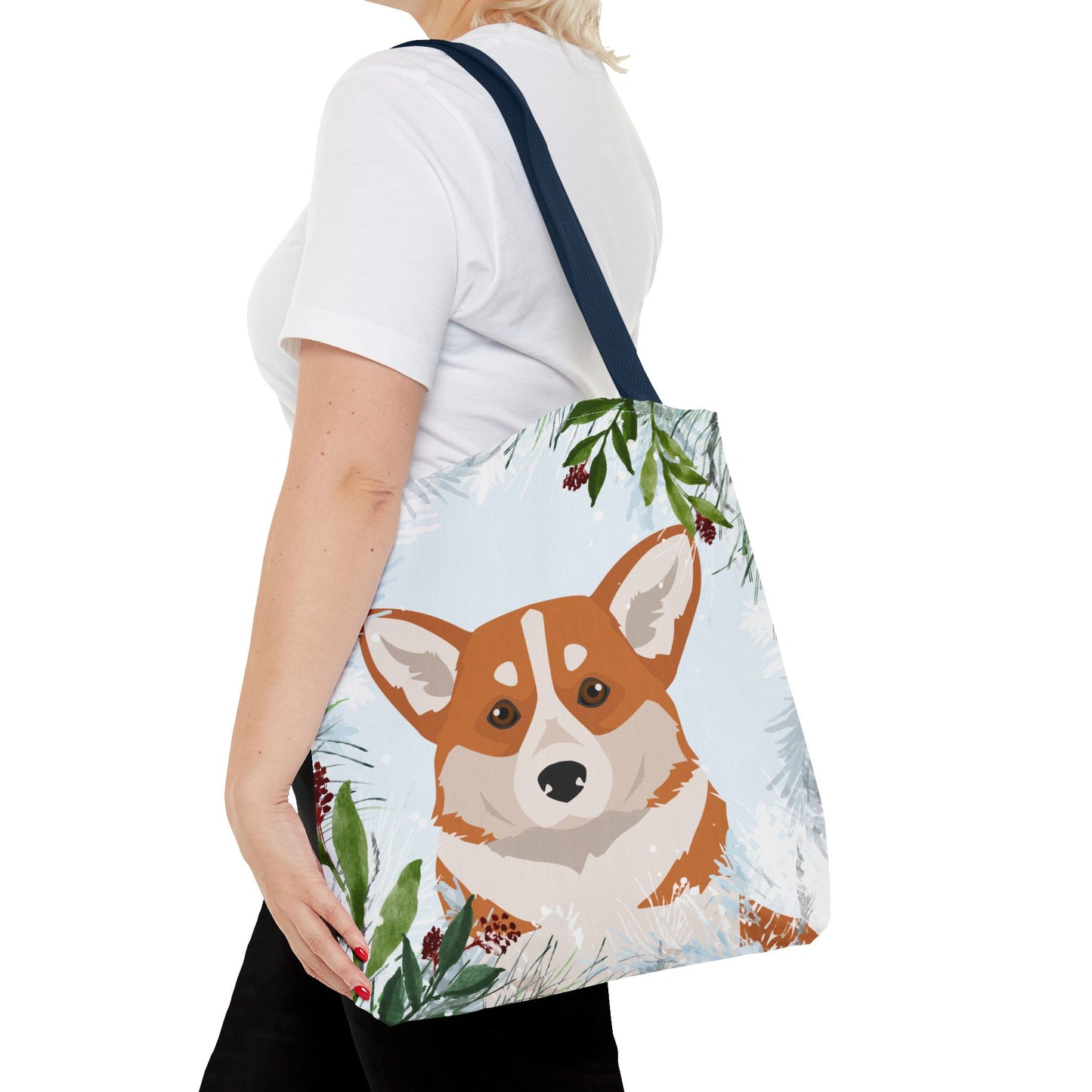 Pembroke Welsh Corgi Dog Christmas Holiday Tote Bag 16x16
