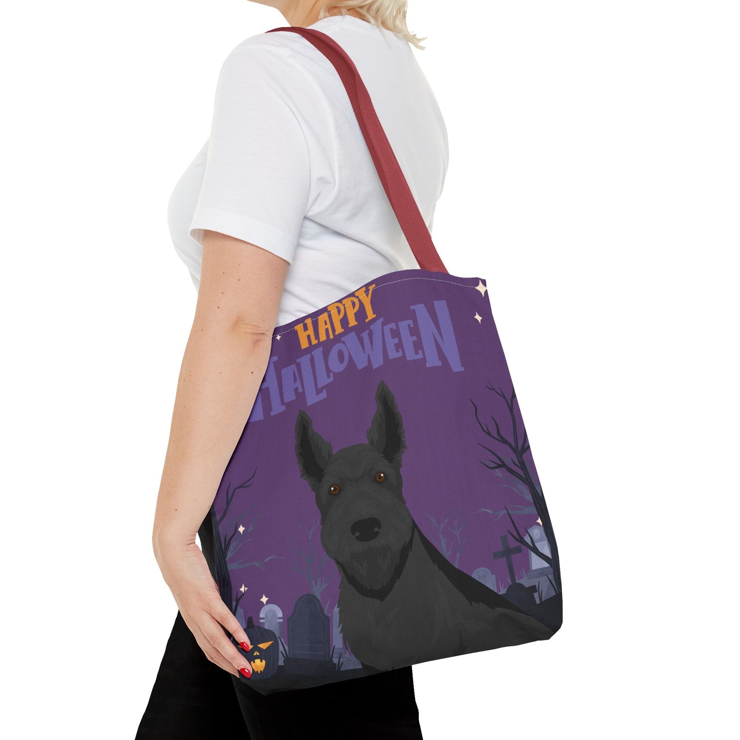 Scottish Terrier Dog Happy Halloween Tote Bag 16x16