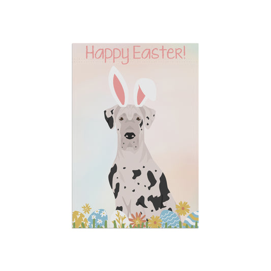 Great Dane Dog Happy Easter Garden Flag