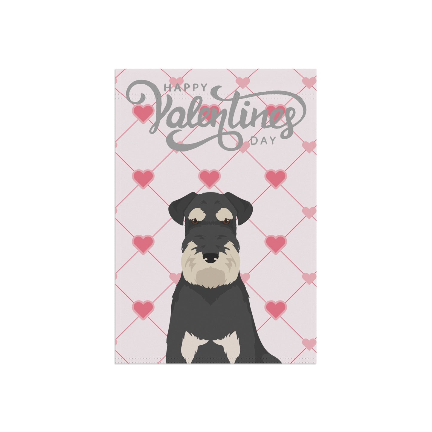Schnauzer Dog Valentines Day Garden Flag