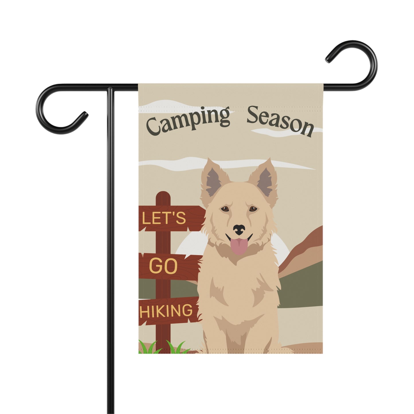 Mudi Dog Camping Garden Flag