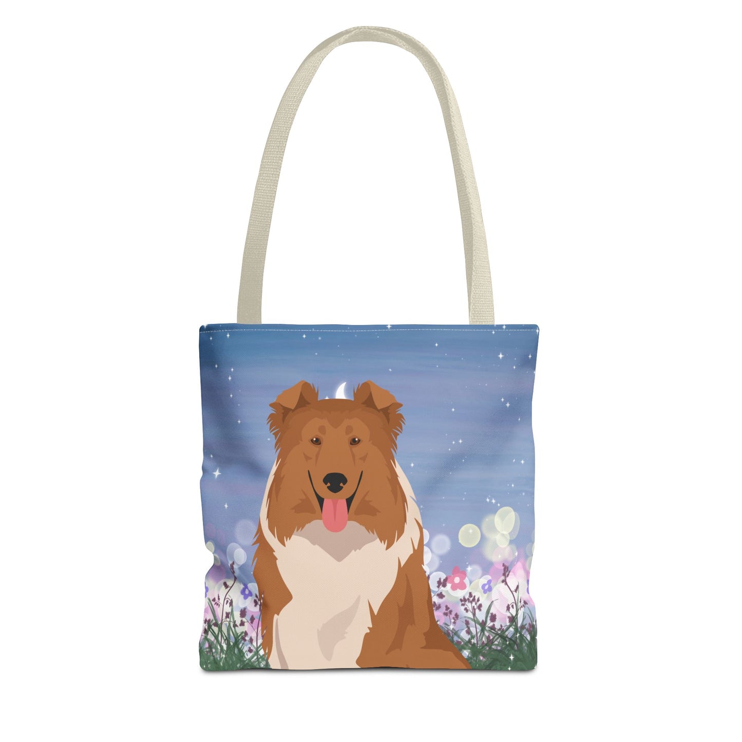 Collie Dog Tote Bag 13x13
