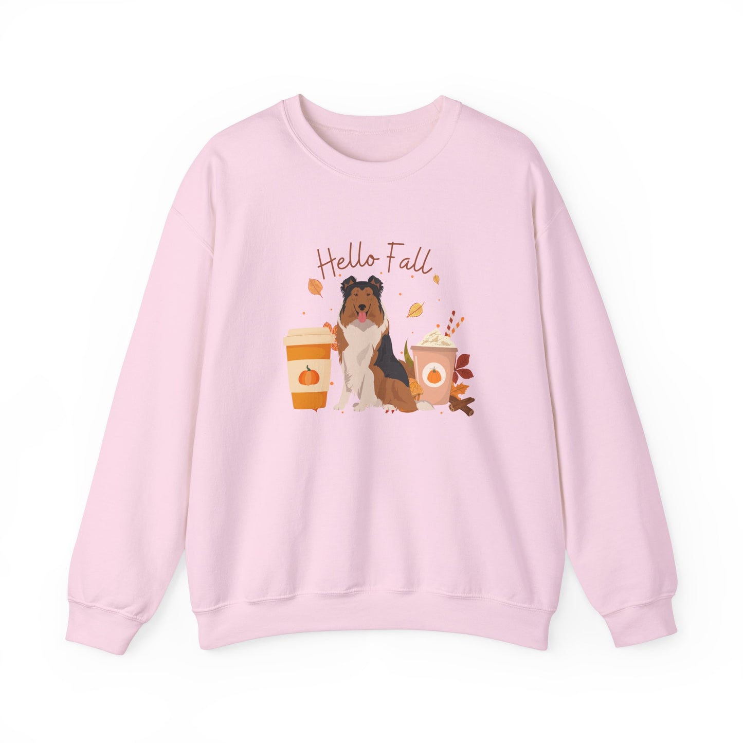 Rough Collie Dog Fall Halloween Unisex Heavy Blend Crewneck Sweatshirt