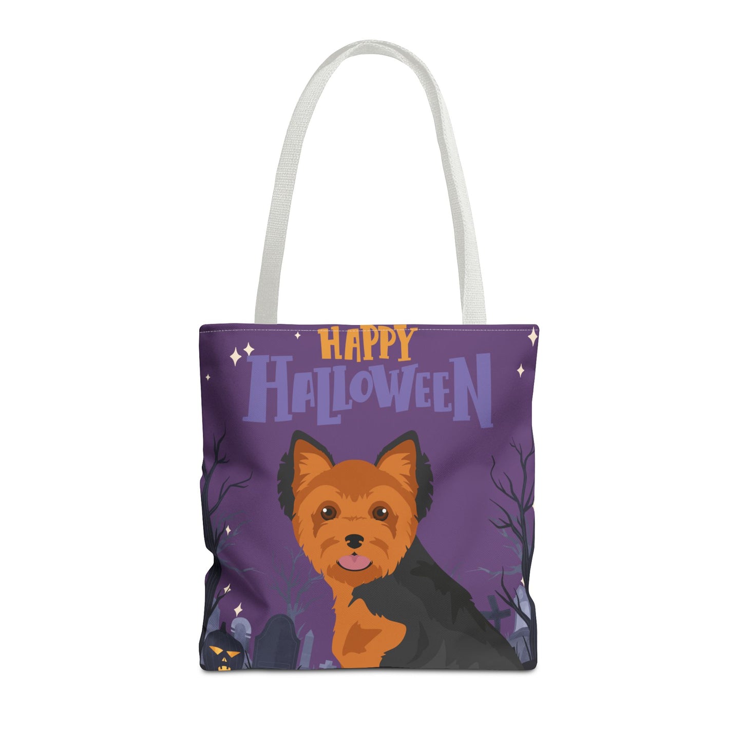 Yorkshire Terrier Dog Happy Halloween Tote Bag 16x16
