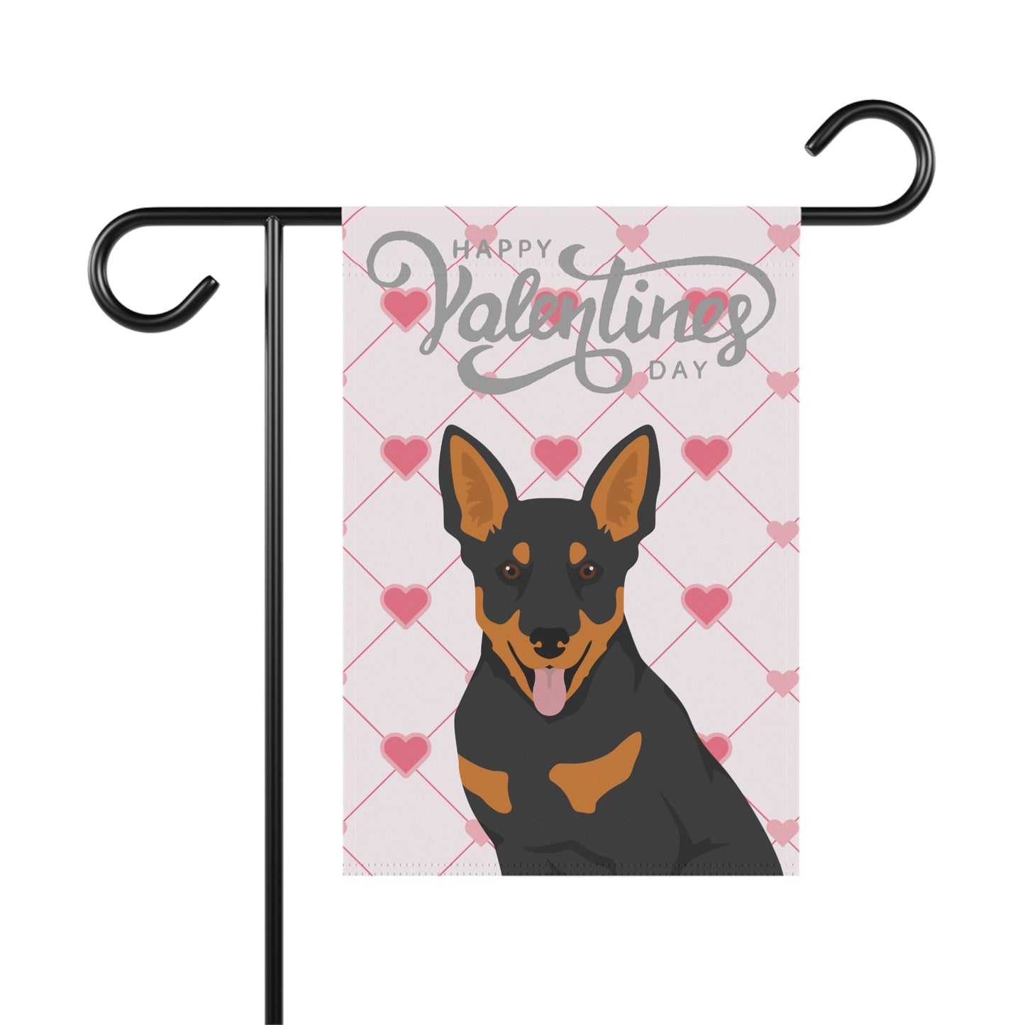 Lancashire Heeler Dog Valentines Day Garden Flag