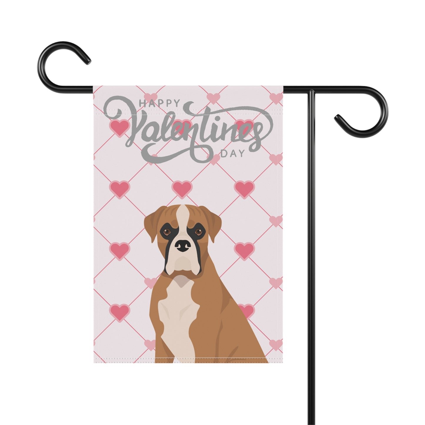 Boxer Dog Valentines Day Garden Flag