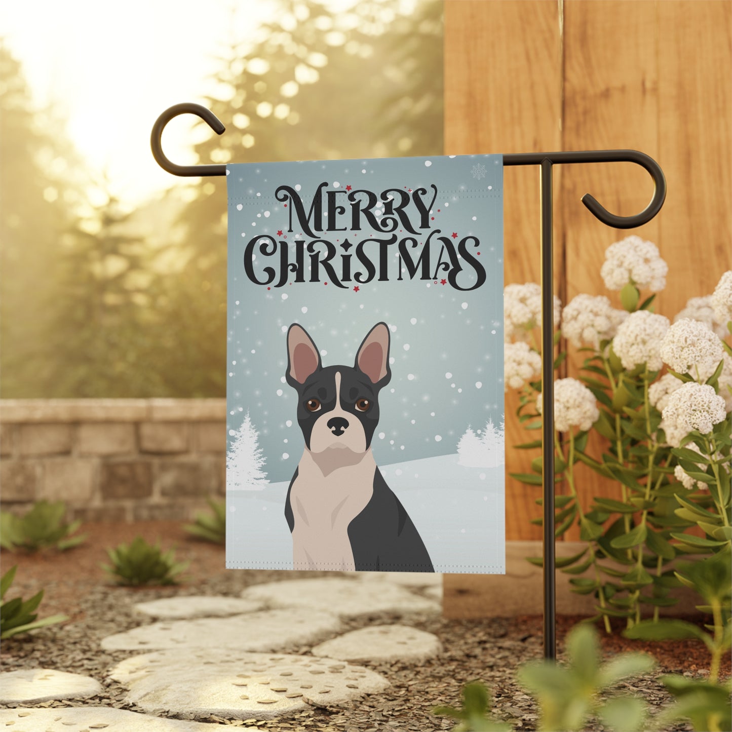 Boston Terrier Dog Garden Flag