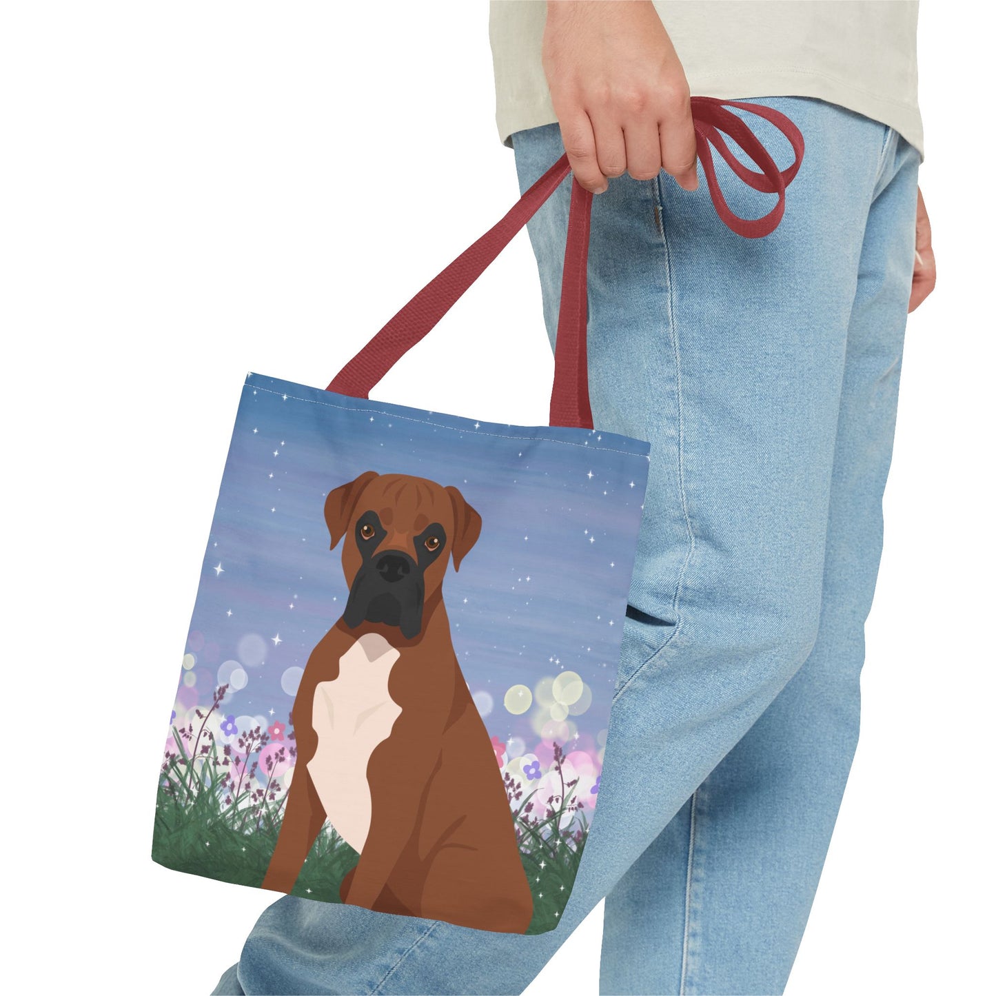 Boxer Dog Tote Bag 13x13