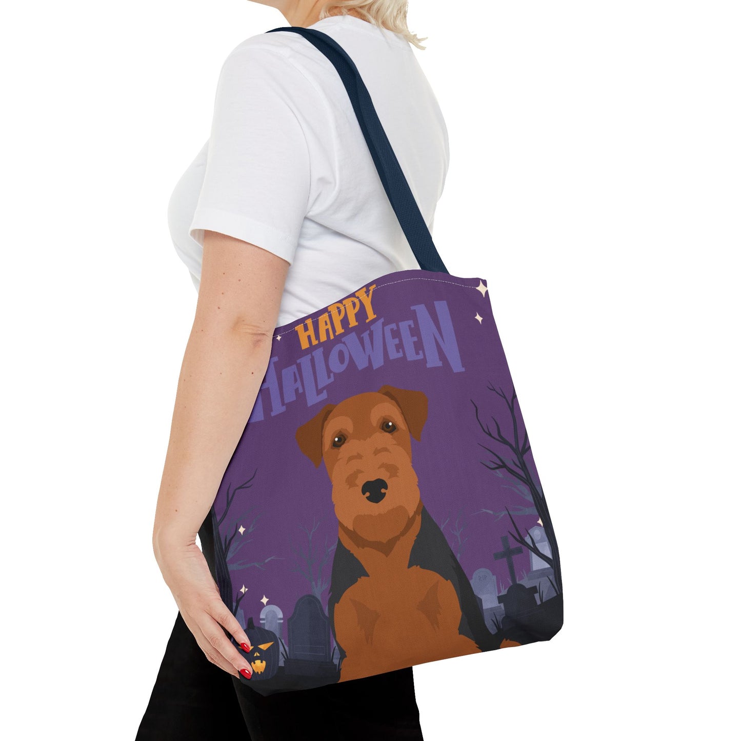 Welsh Terrier Dog Happy Halloween Tote Bag 16x16