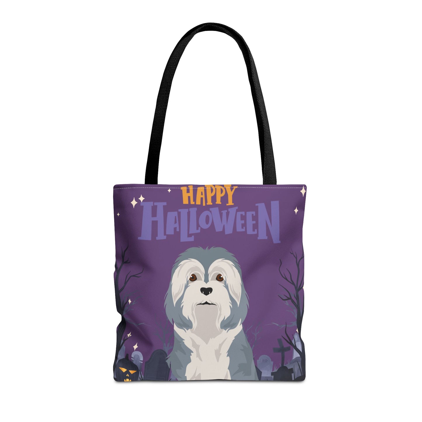 Lowchen Dog Happy Halloween Tote Bag 16x16