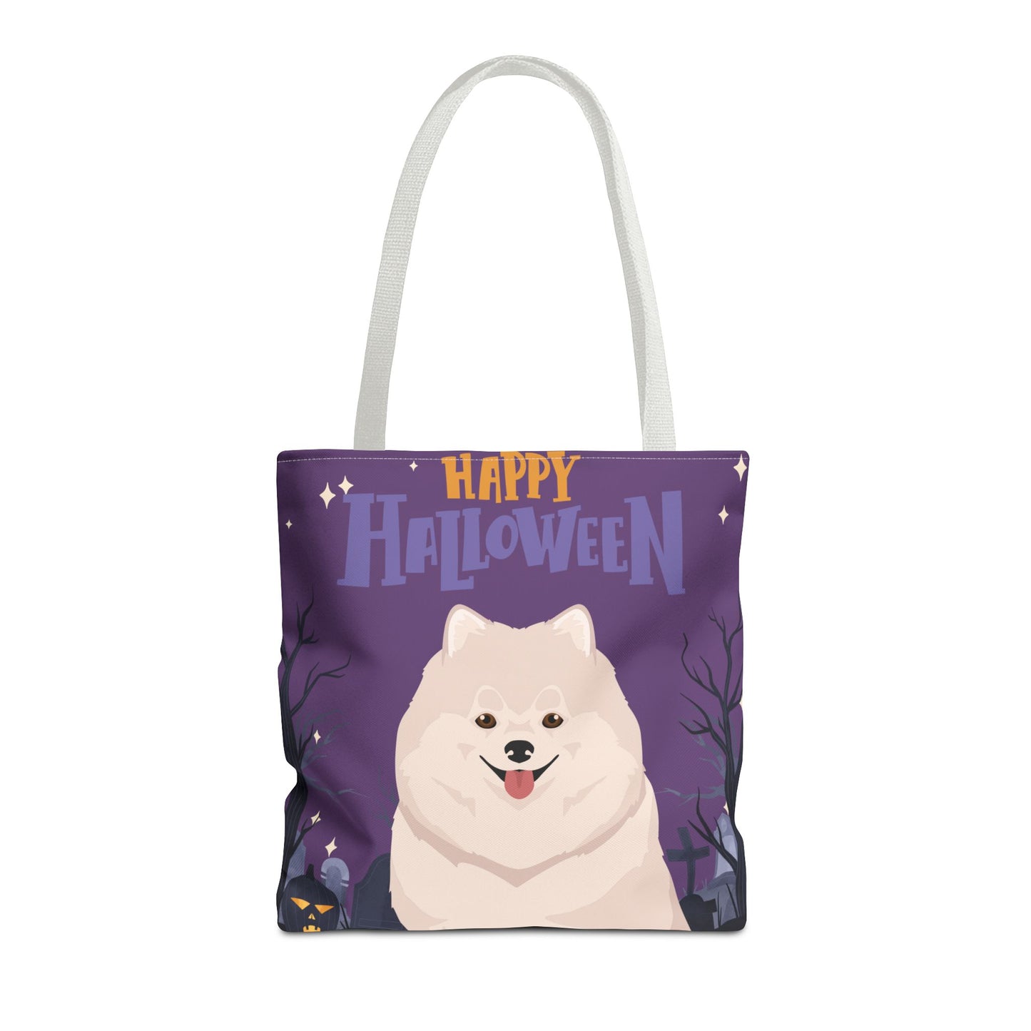 Pomeranian Dog Happy Halloween Tote Bag 16x16