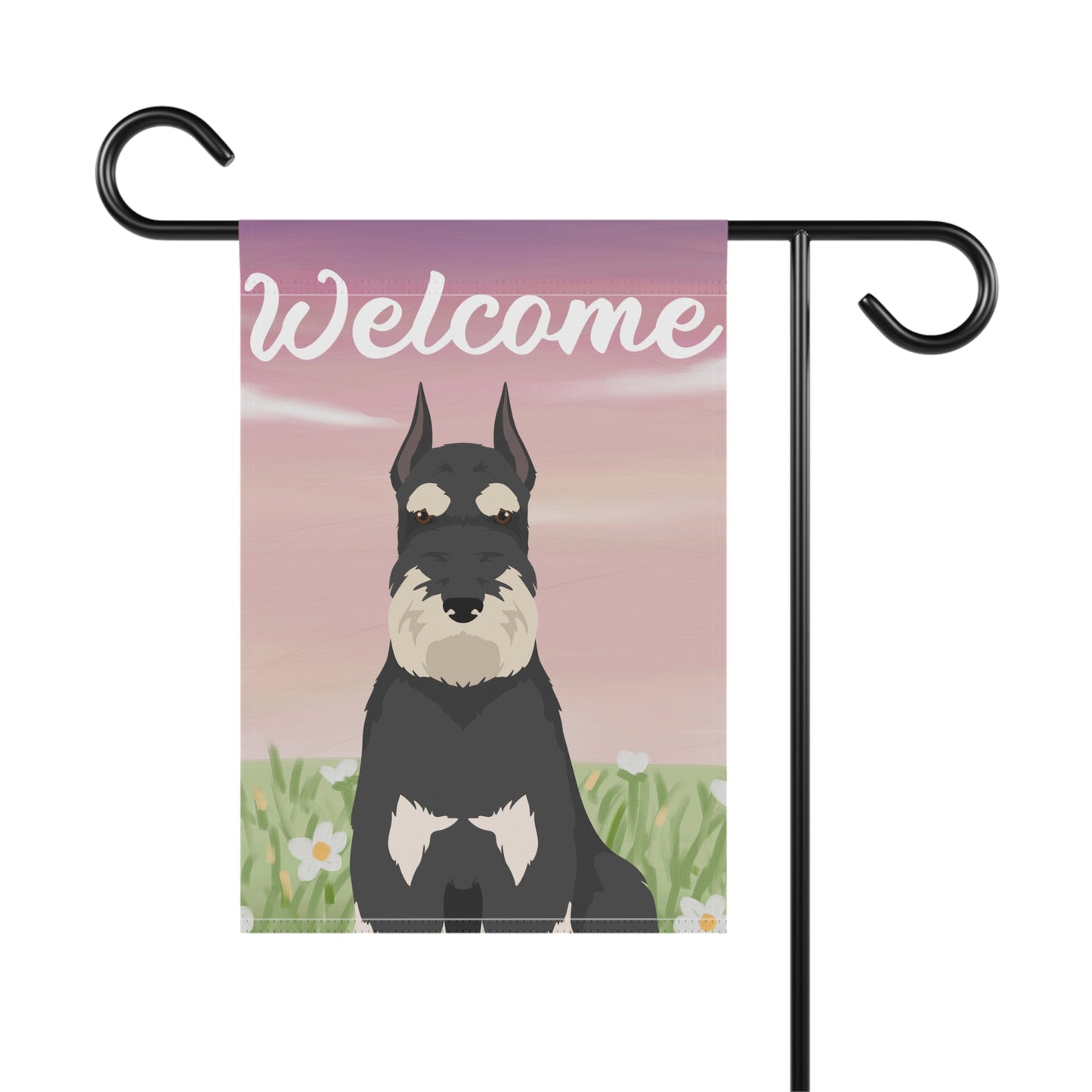 Schnauzer Dog Welcome Garden Flag