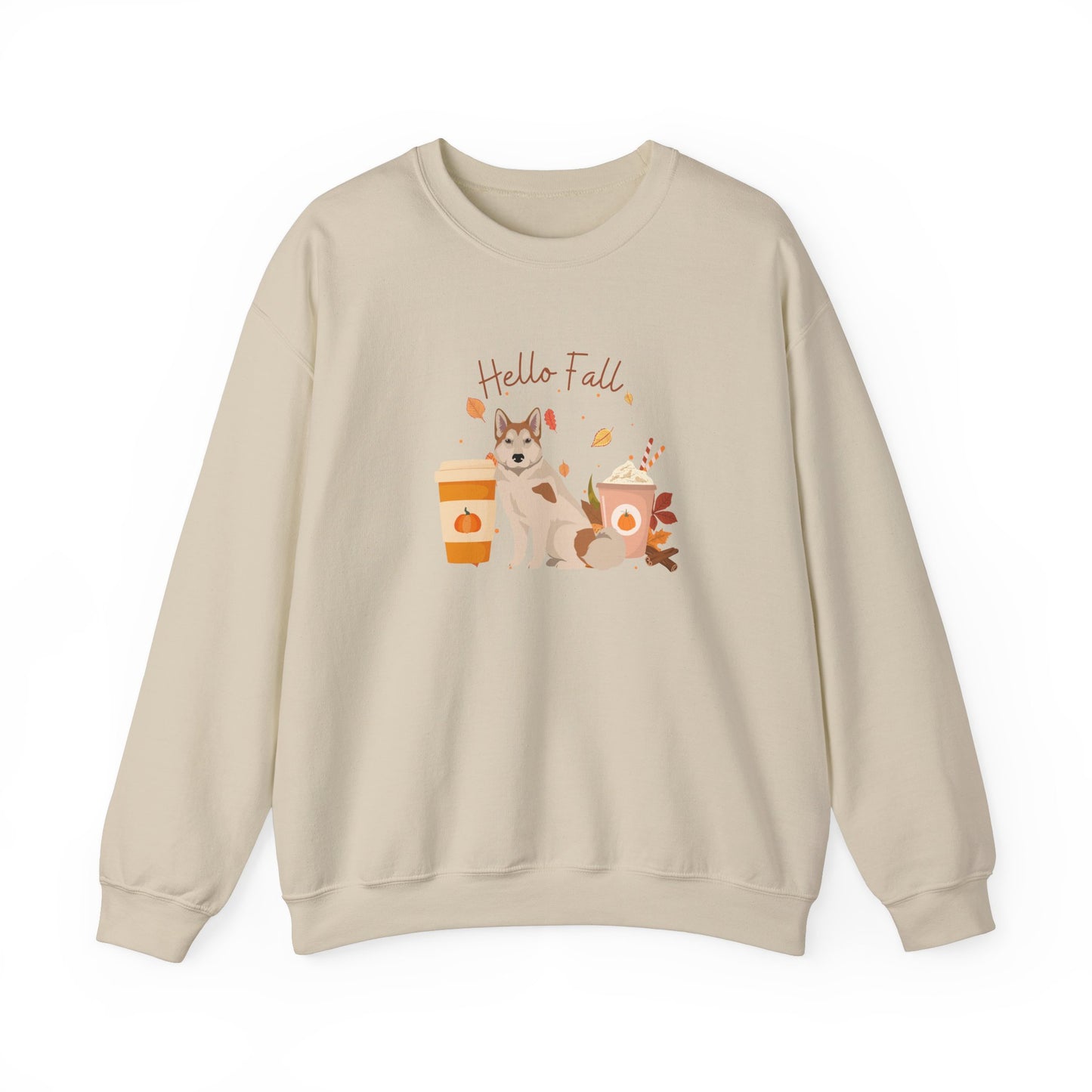 East Siberian Laika Dog Fall Unisex Heavy Blend Crewneck Sweatshirt