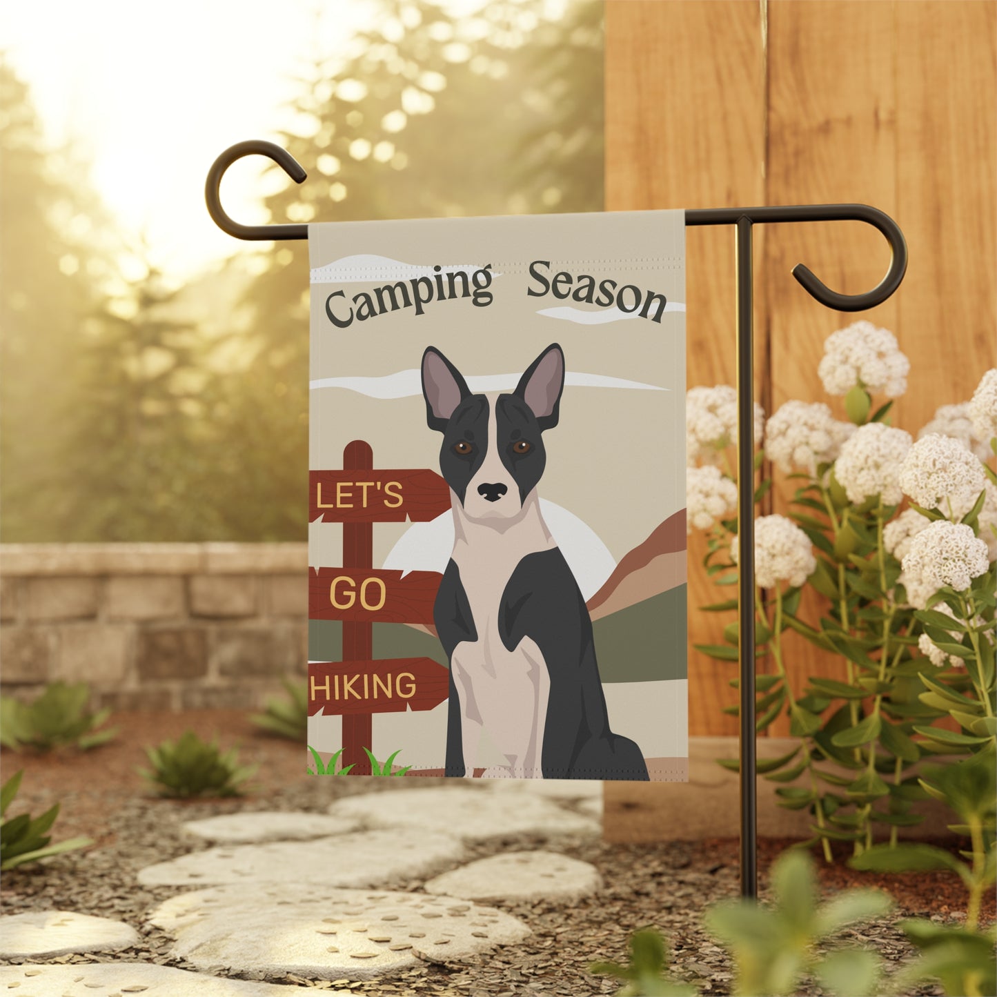 Telomian Dog Camping Garden Flag
