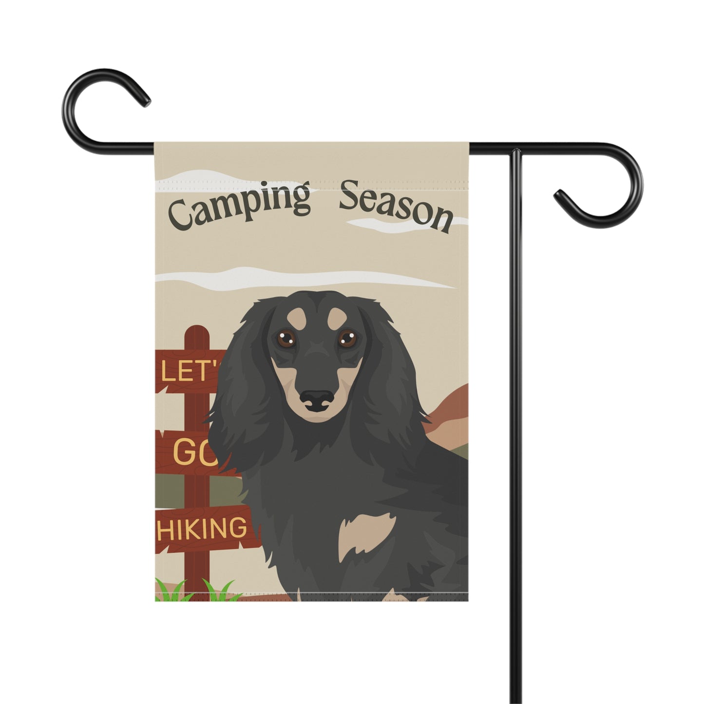Dachshund Dog Camping Garden Flag