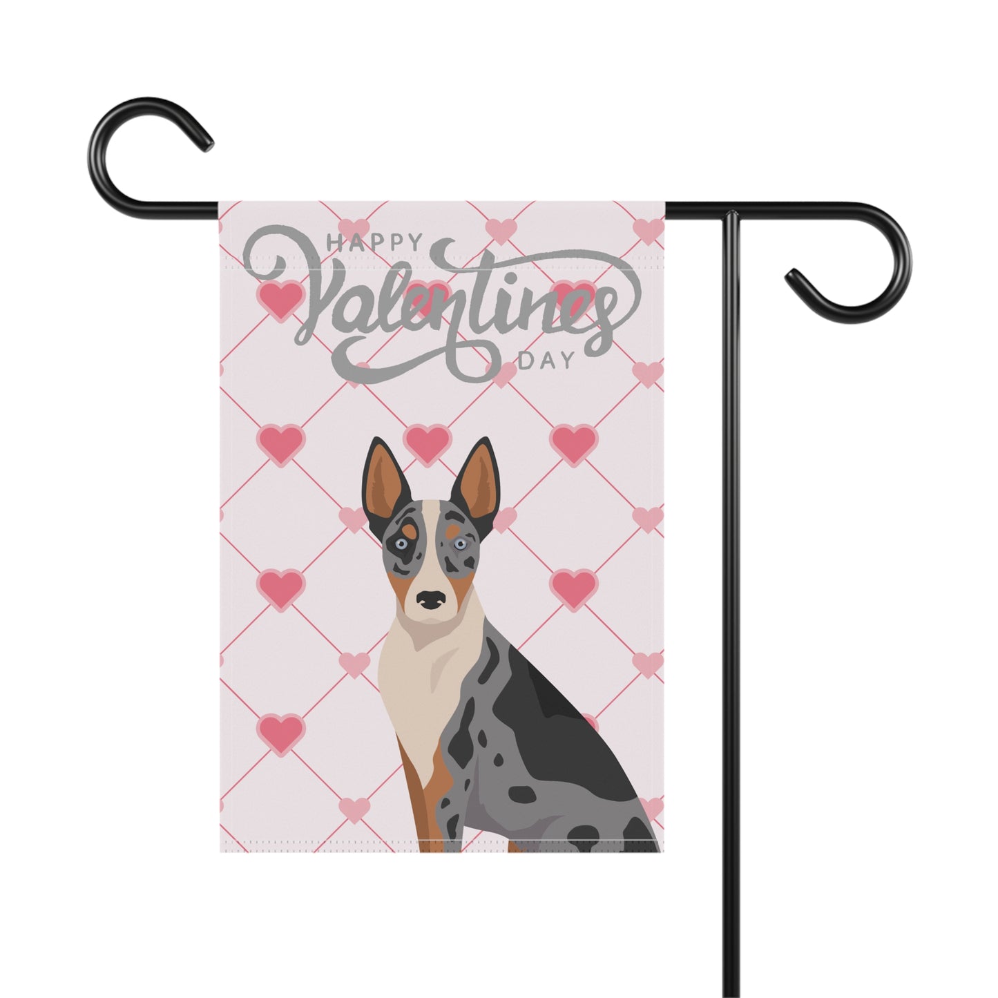 Australian Koolie Dog Valentines Day Garden Flag