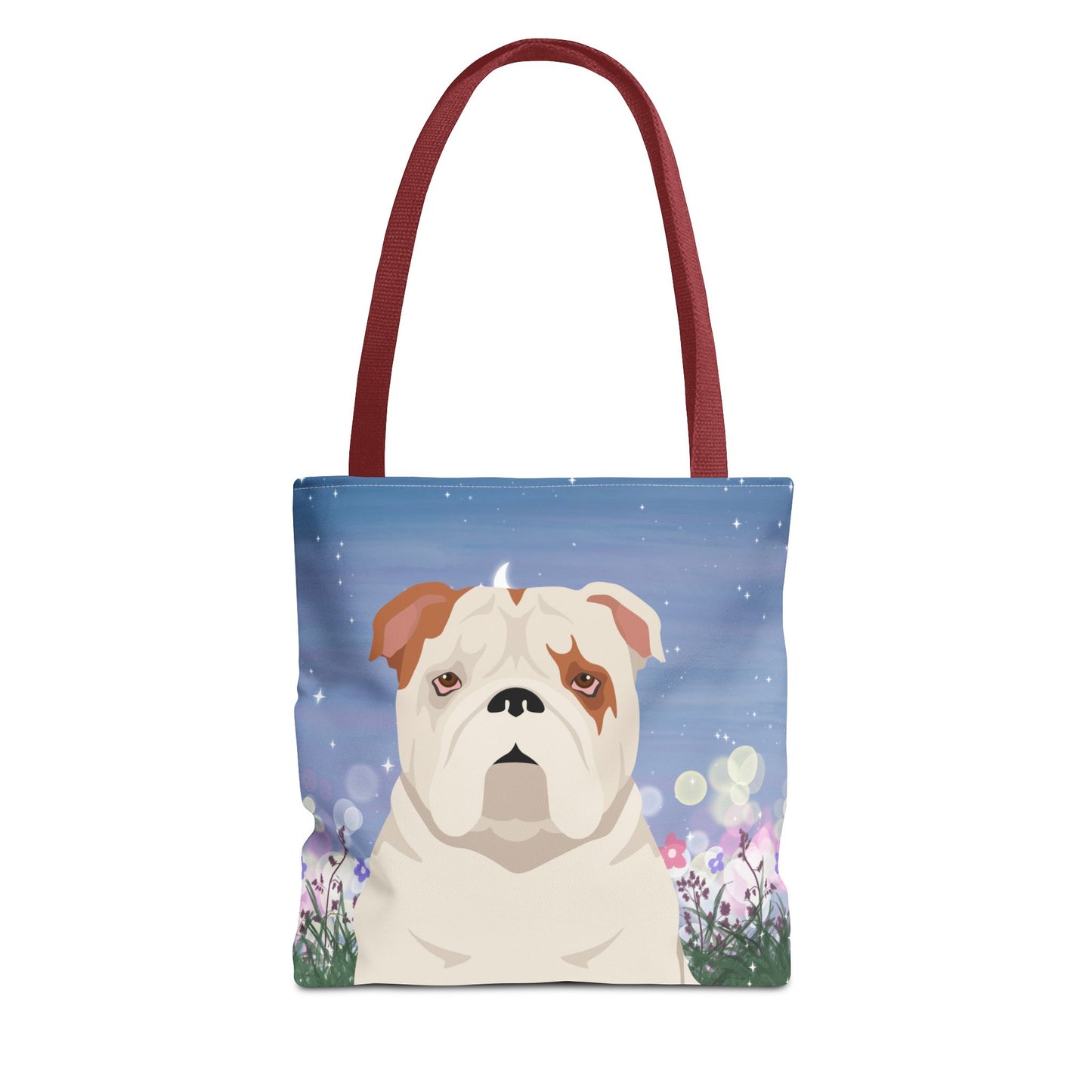 Bulldog Dog Tote Bag 13x13