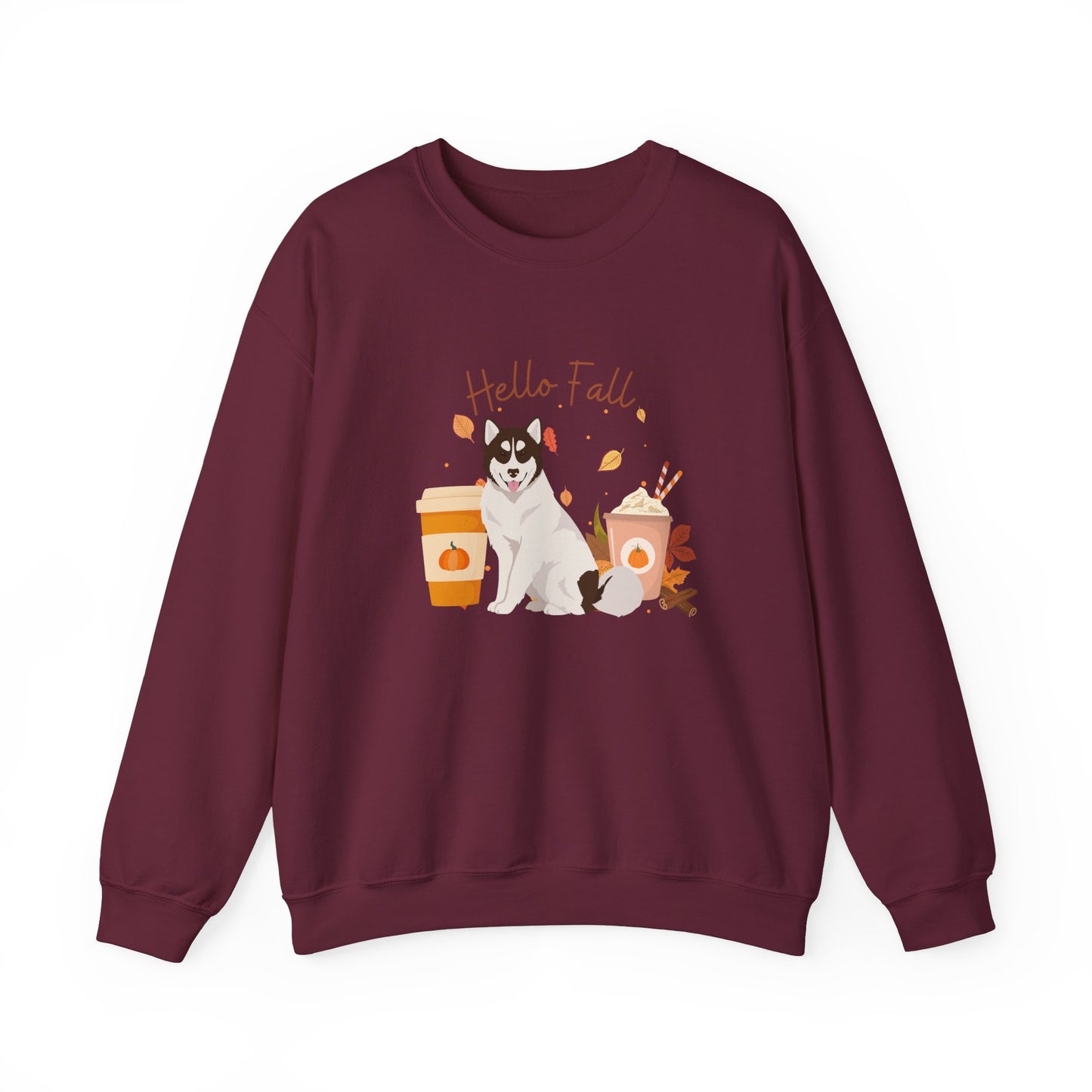 Canadian Inuit Dog Fall Halloween Unisex Heavy Blend Crewneck Sweatshirt