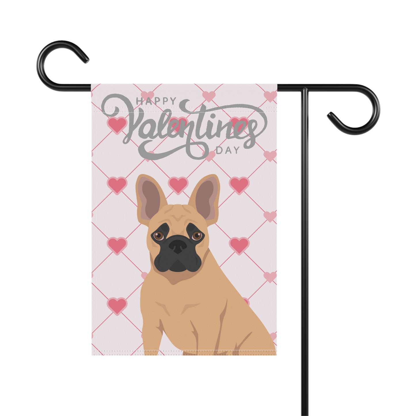 French Bulldog Dog Valentines Day Garden Flag