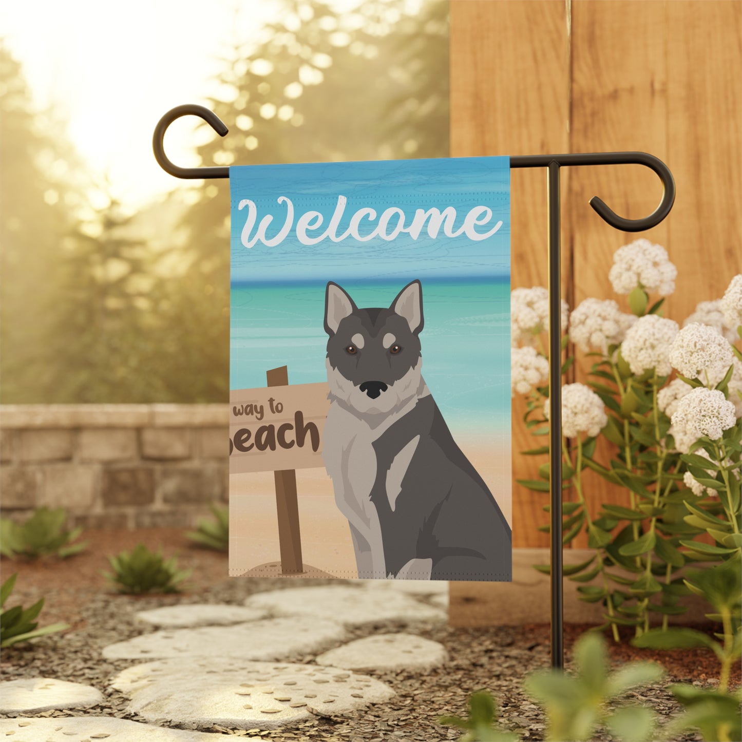 Korean Jindo Dog Garden Flag