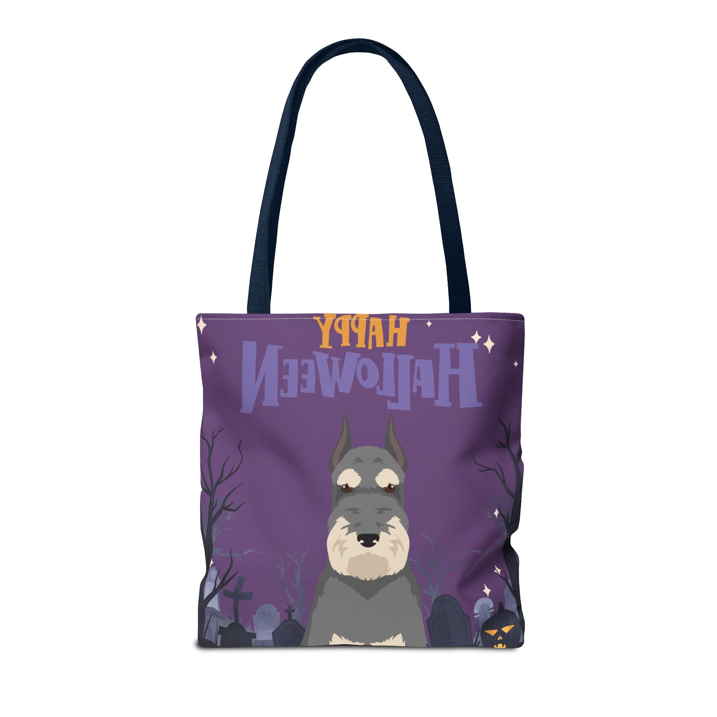 Schnauzer Dog Happy Halloween Tote Bag 16x16