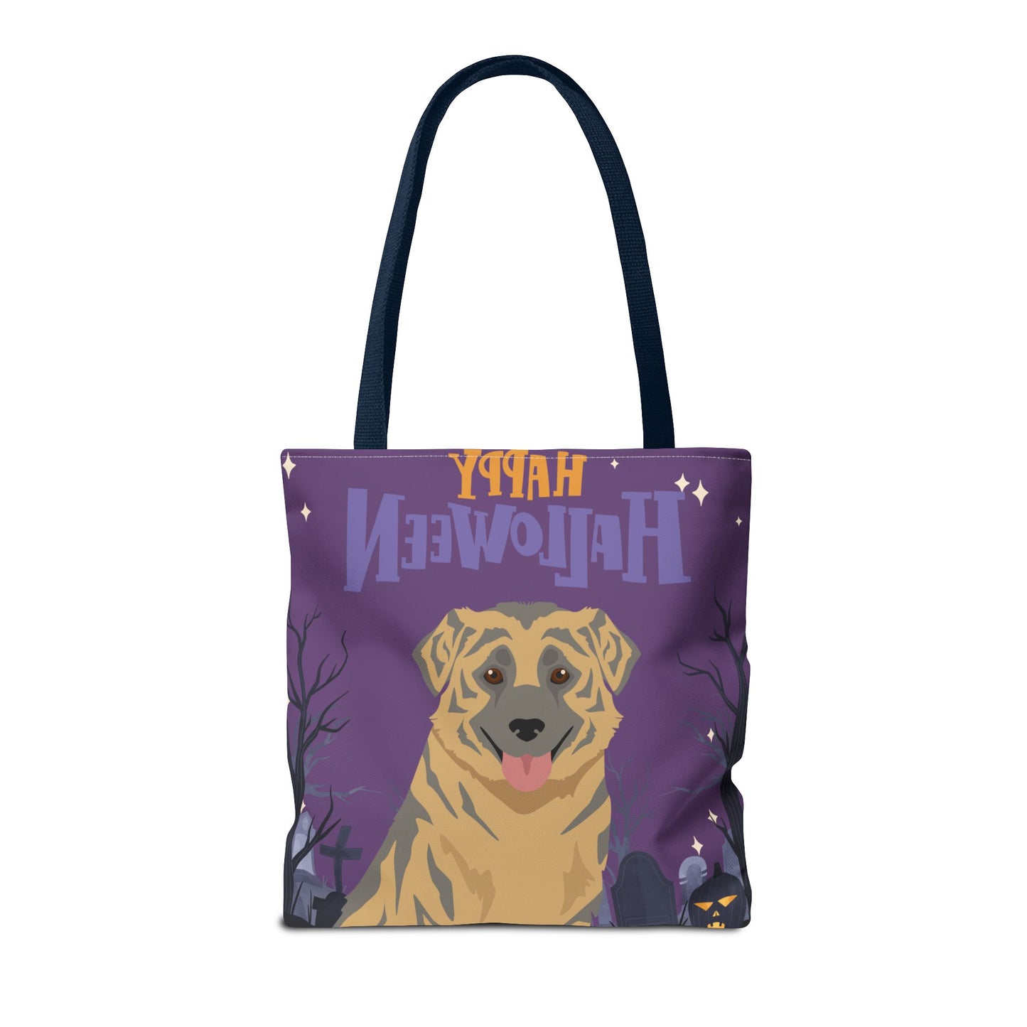 Aidi Dog Happy Halloween Tote Bag 16x16