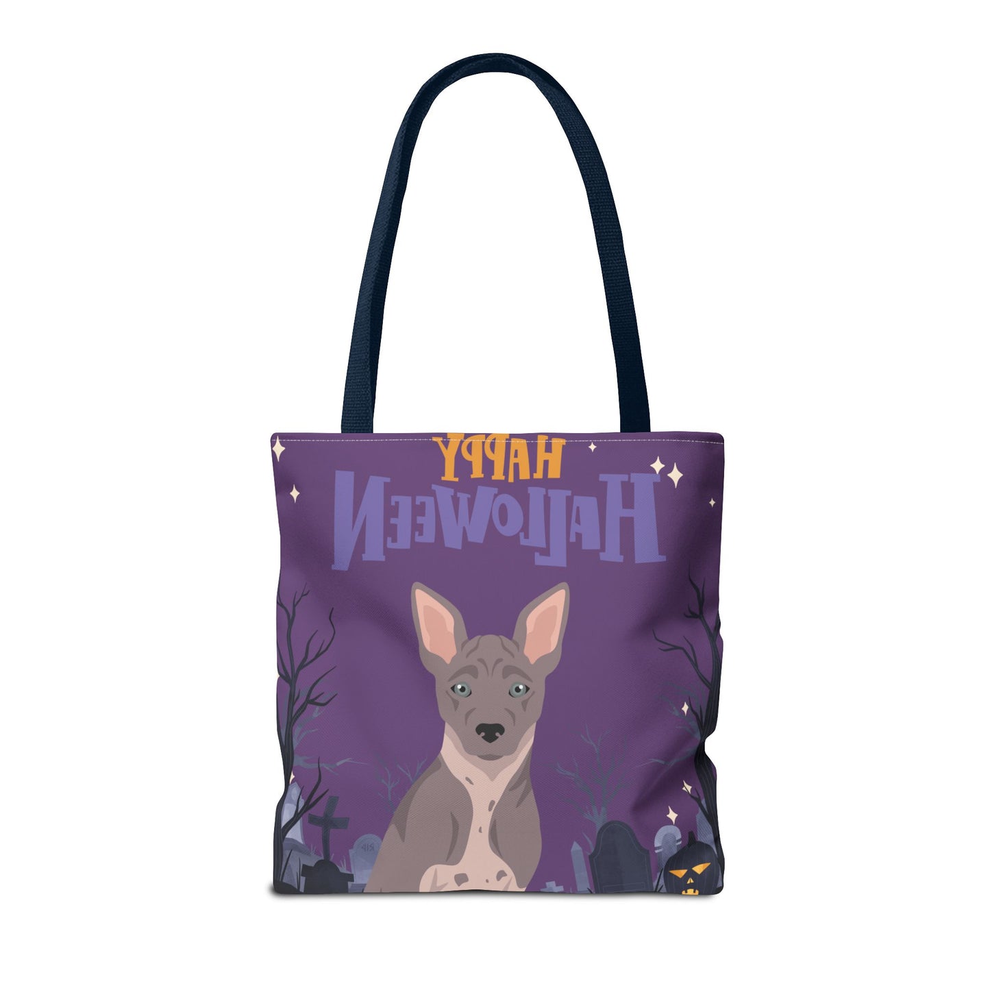 American Hairless Terrier Dog Happy Halloween Tote Bag 16x16