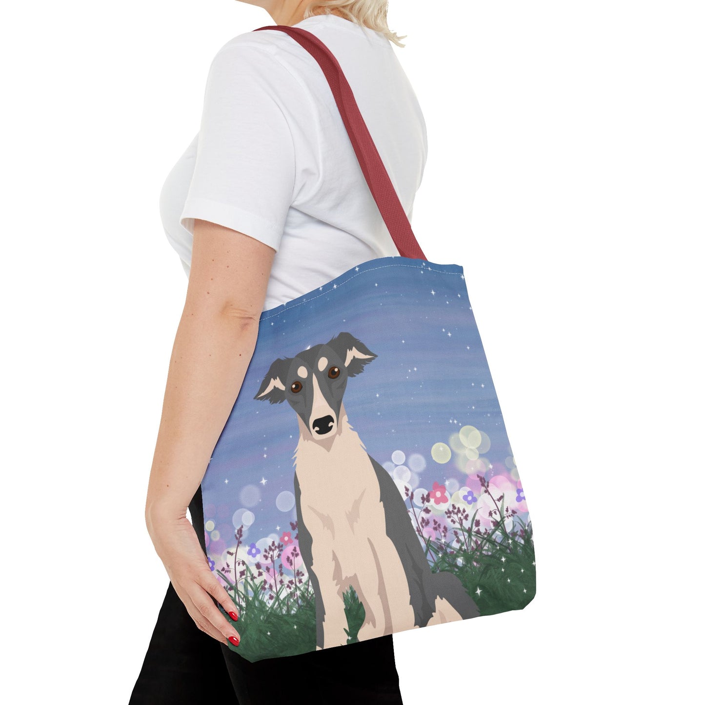 Silken Windhound Dog Tote Bag 16x16