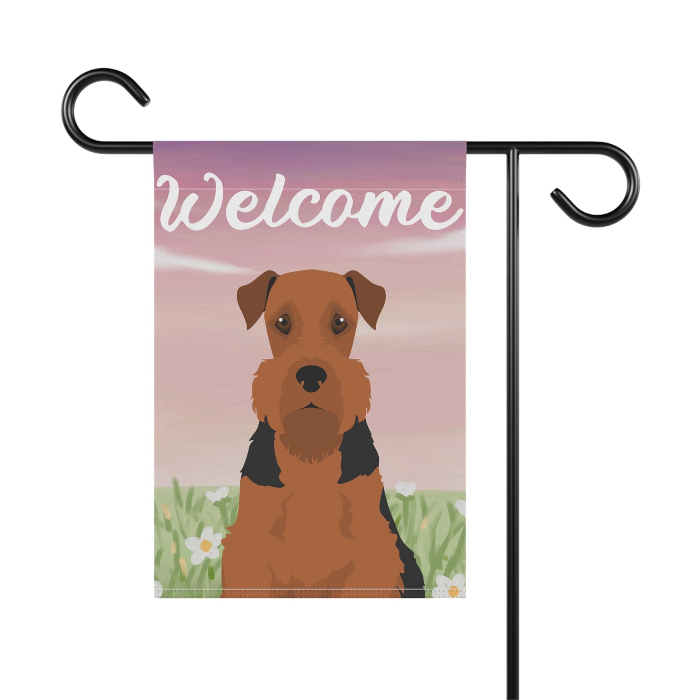 Airedale Terrier Dog Welcome Garden Flag