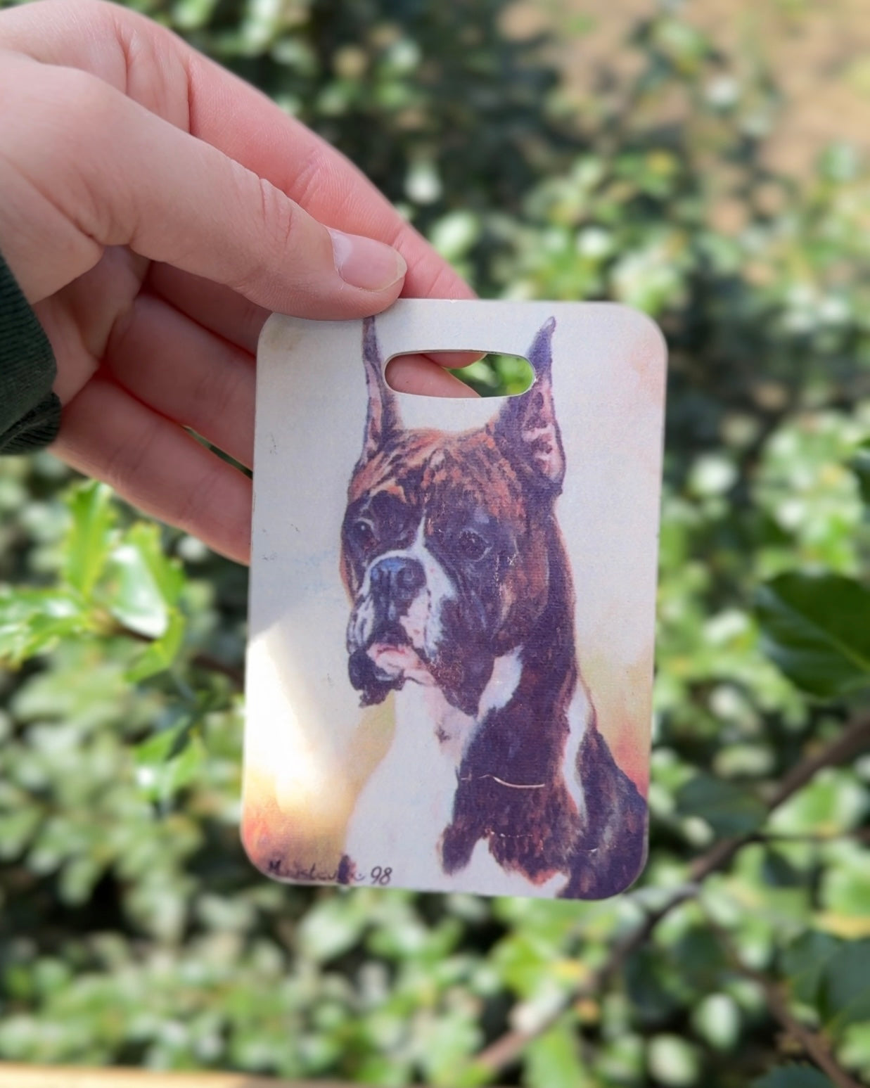 Boxer Dog Luggage Tag