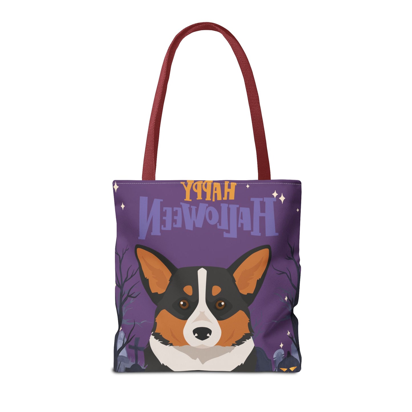 Pembroke Welsh Corgi Dog Happy Halloween Tote Bag 16x16