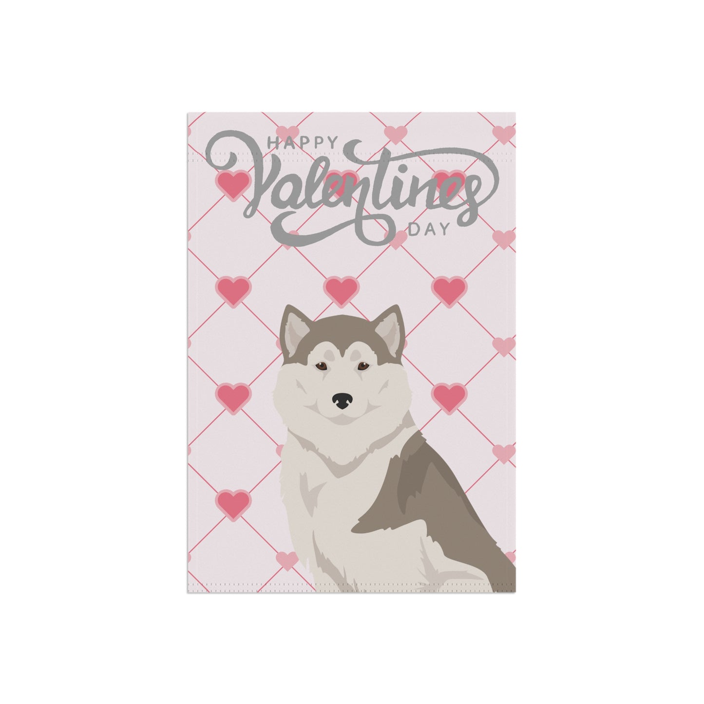 Greenland Dog Valentines Day Garden Flag