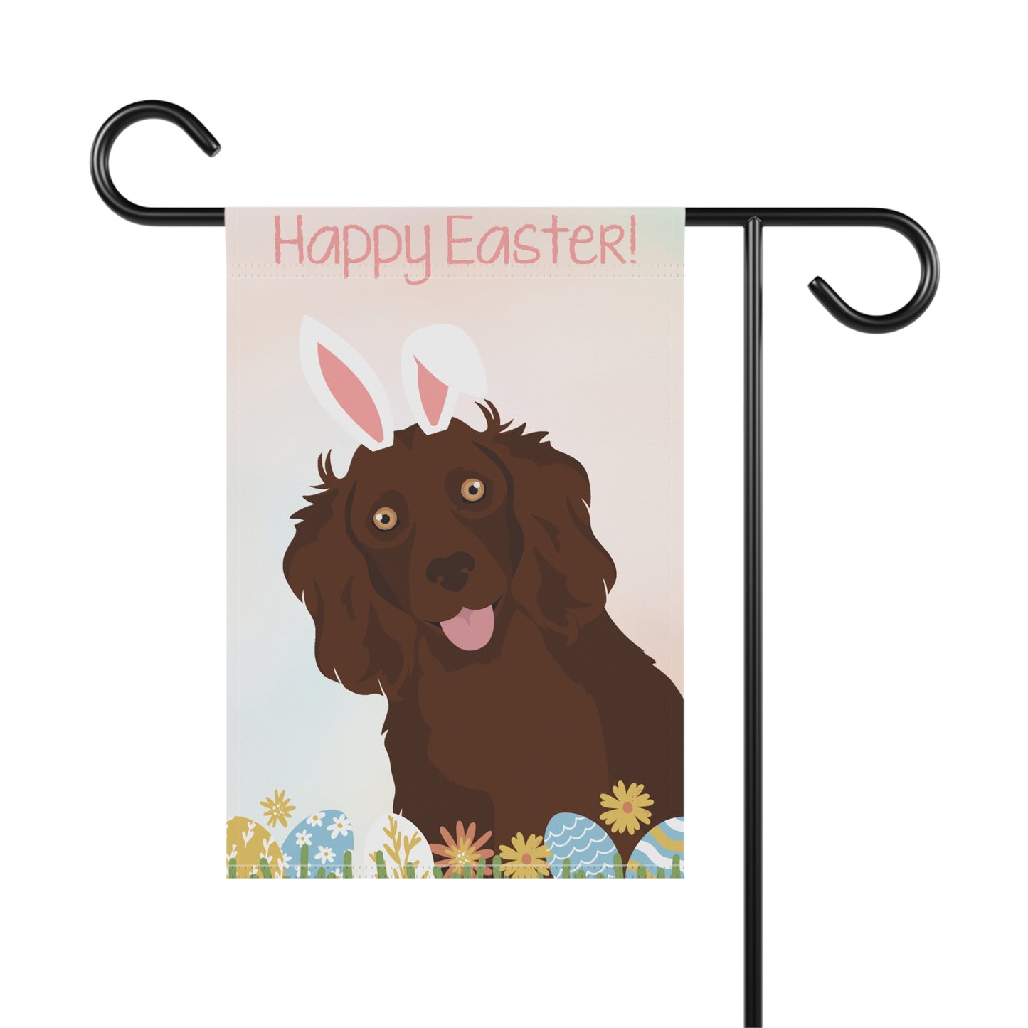 Boykin Spaniel Dog Happy Easter Garden Flag