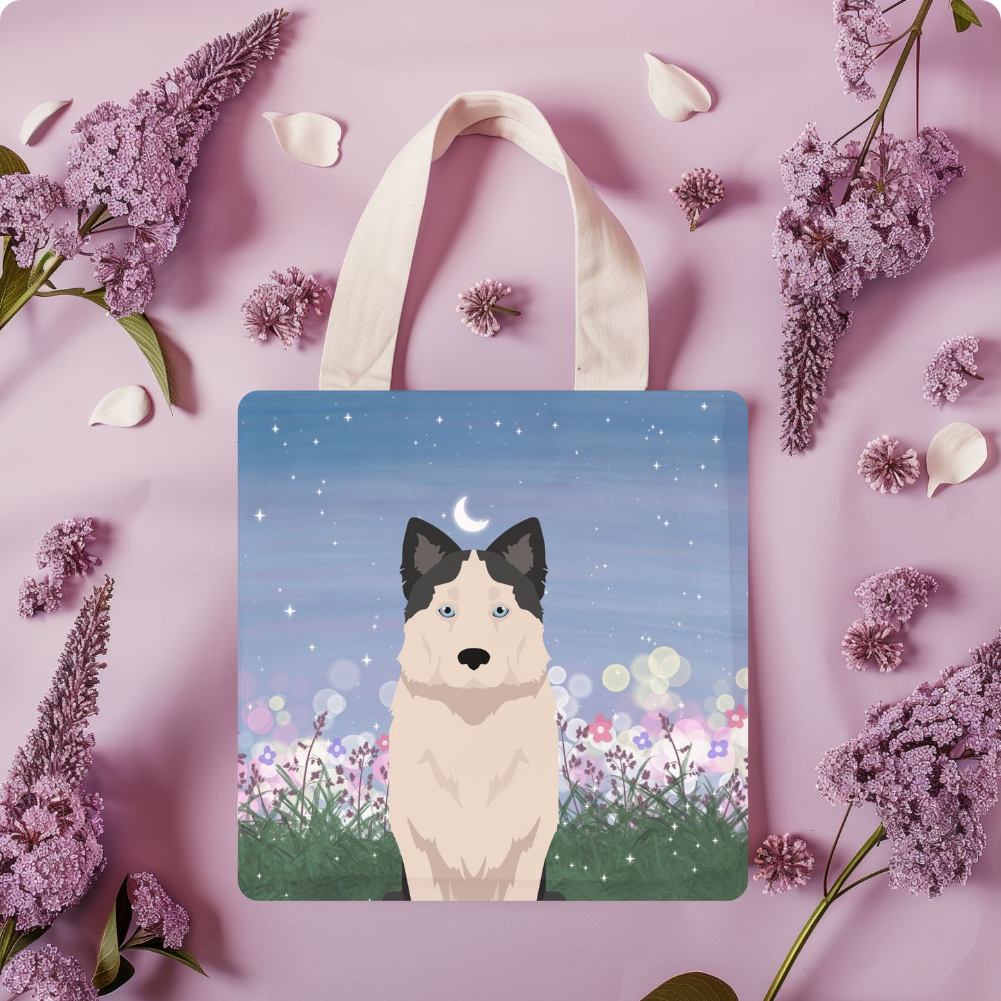 Yakutian Laika Dog Tote Bag 13x13
