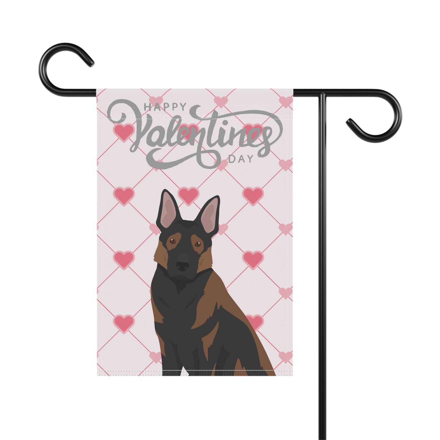 German Shepherd Dog Valentines Day Garden Flag