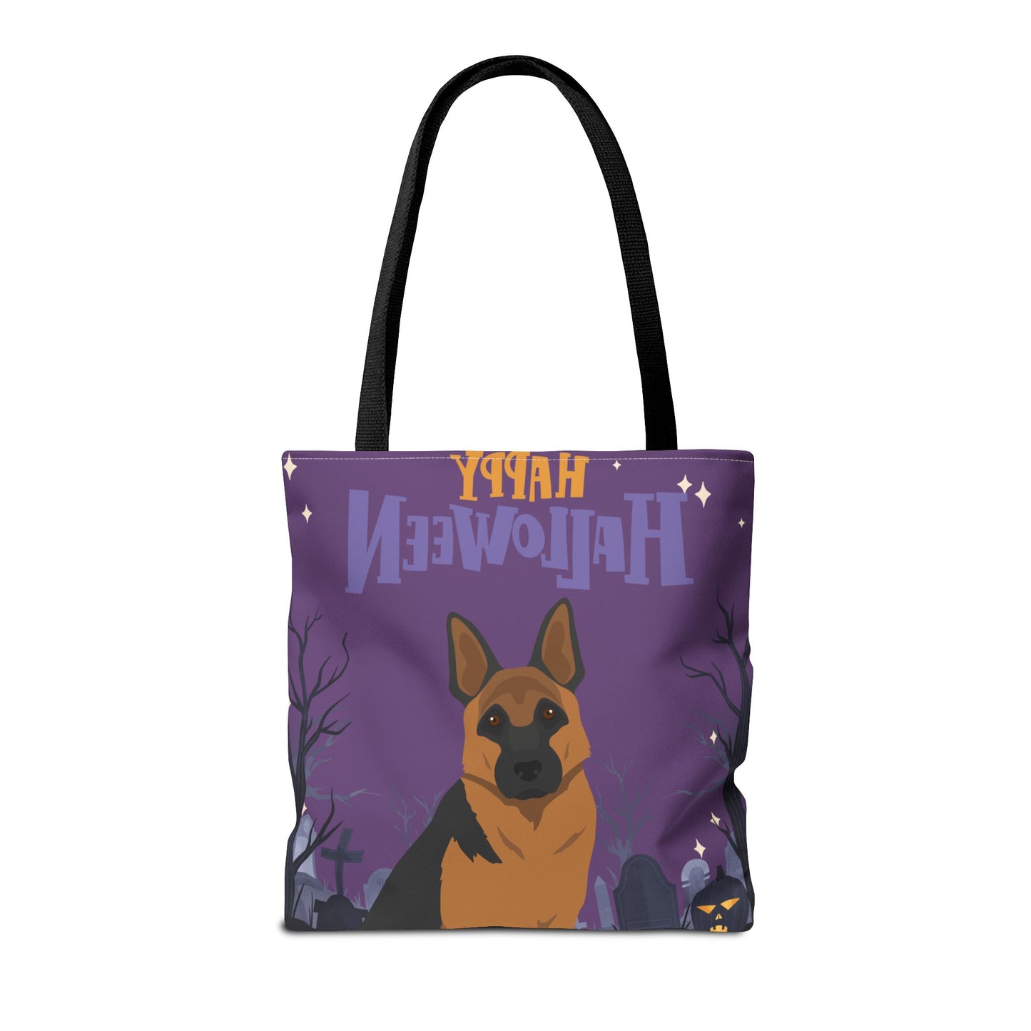 German Shepherd Dog Happy Halloween Tote Bag 16x16