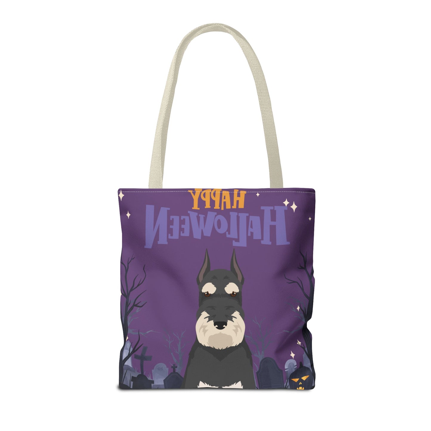 Schnauzer Dog Happy Halloween Tote Bag 16x16