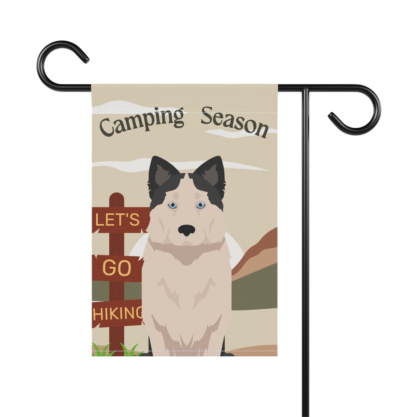 Yakutian Laika Dog Camping Garden Flag