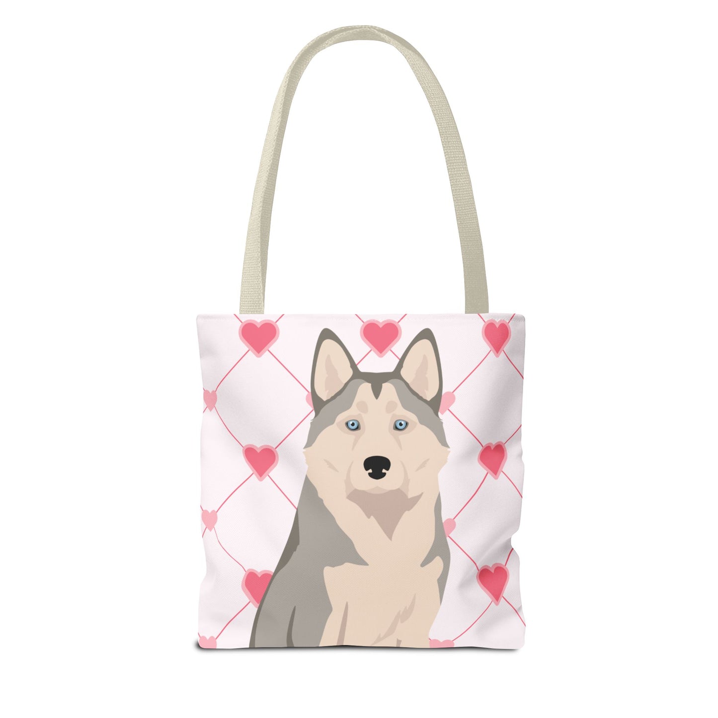 Alaskan Husky Dog Valentines Day Tote Bag, Husky Dog Mom Gift